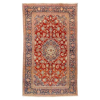Oriental carpet. KESHAN/PERSIA, mid-20th century, ca. 210x130 cm.