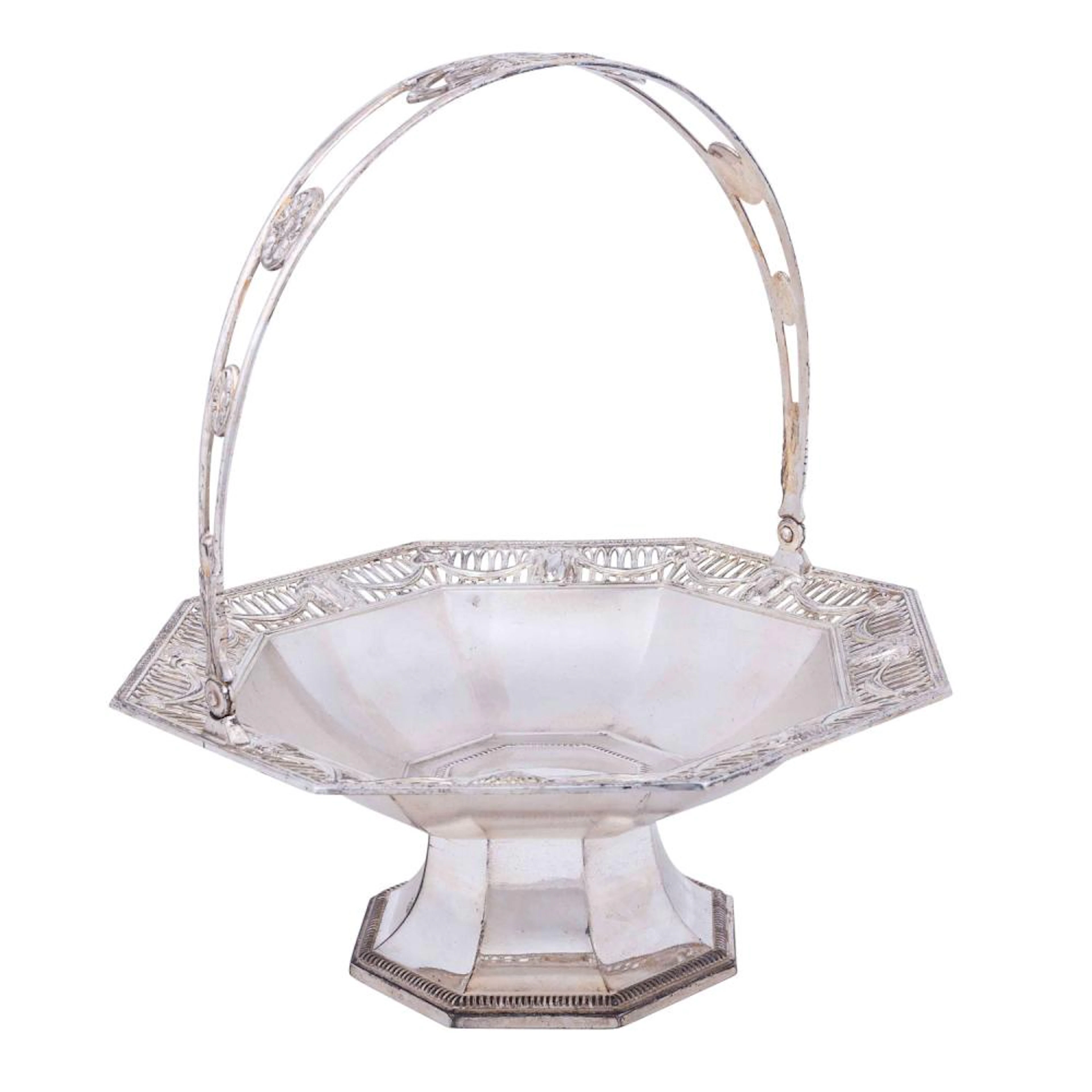 WMF basket bowl, silver plated, 1st half 20th c.,