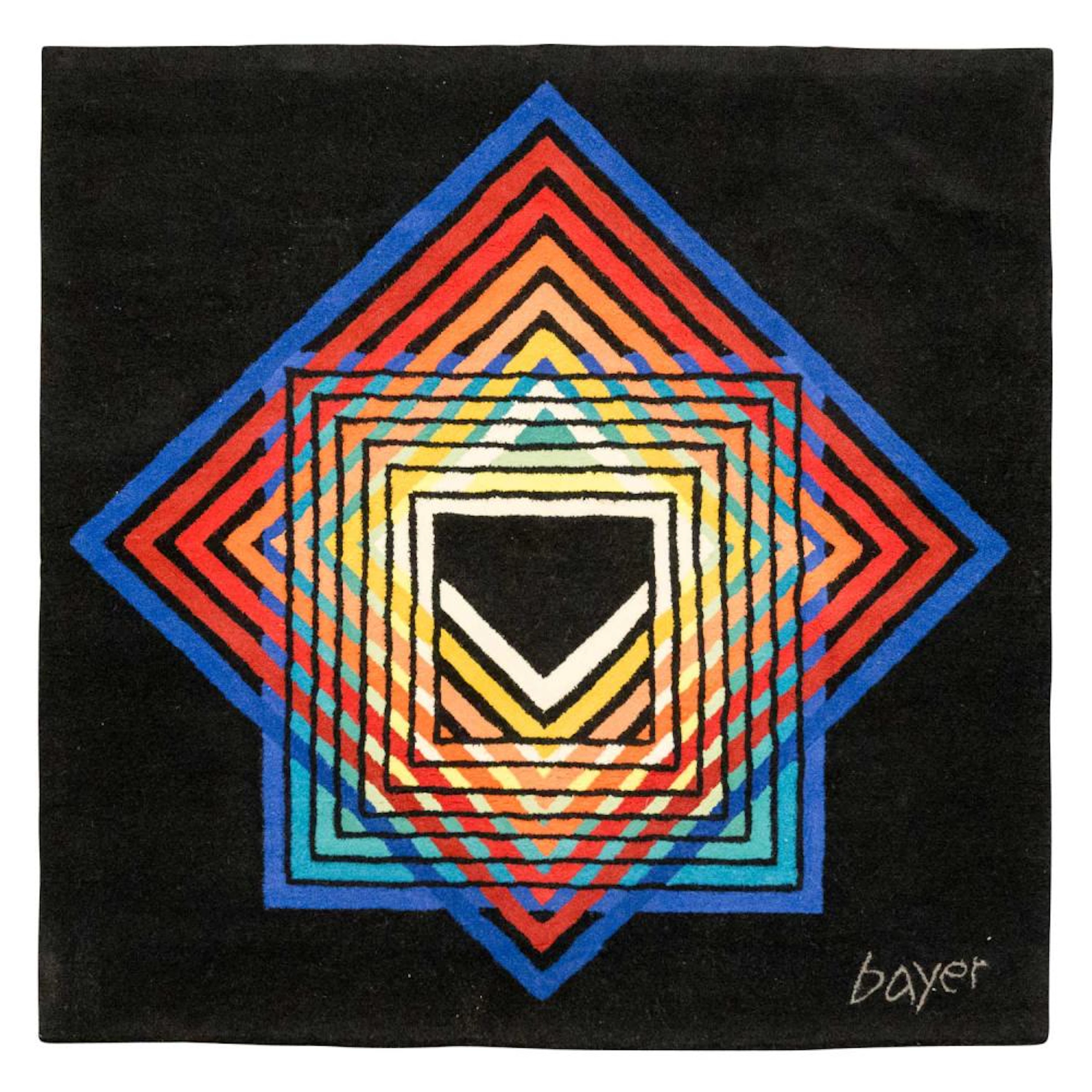 BAYER, HERBERT (1900-1985), CARPET Chromatic Penetration, 20th century design.