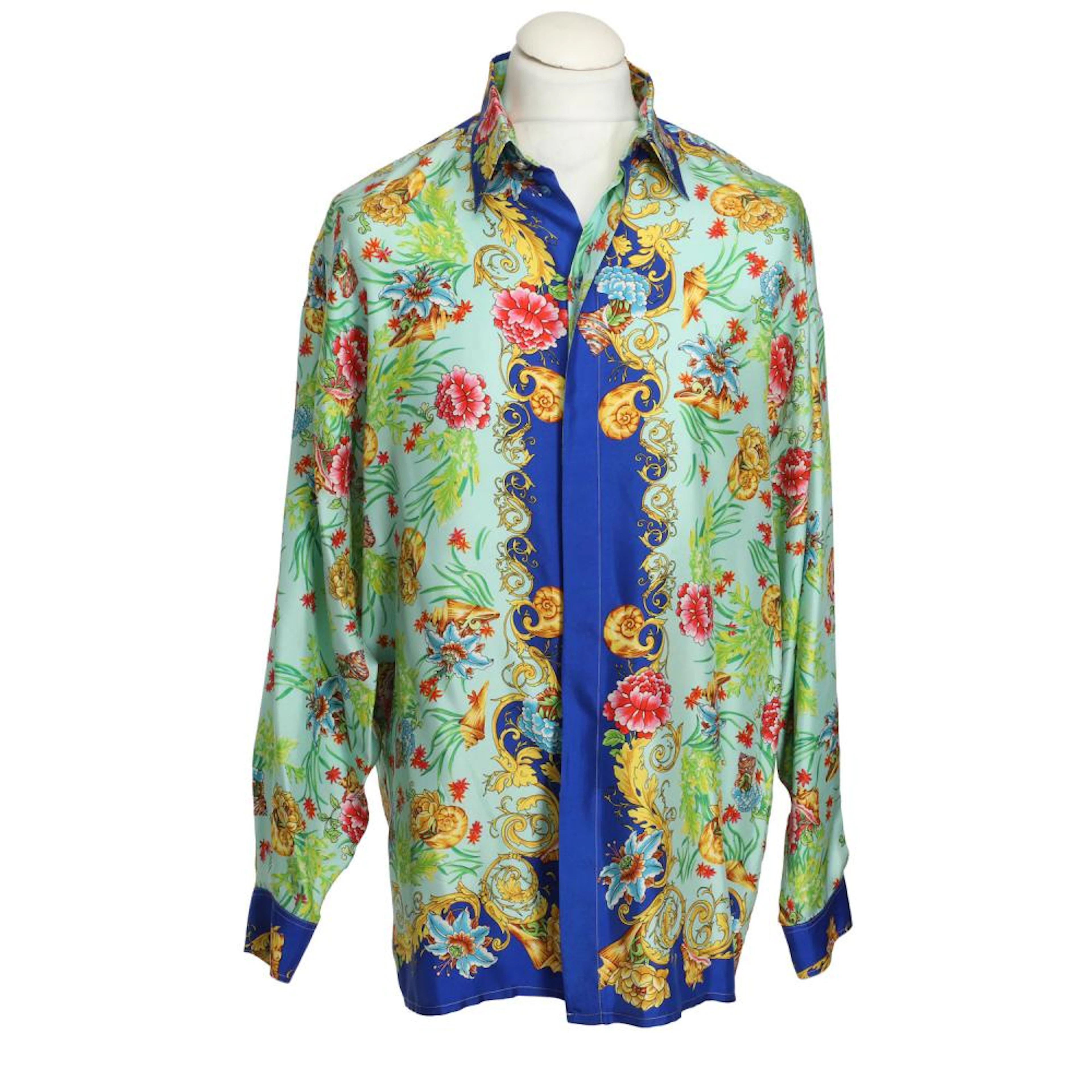 VERSUS GIANNI VERSACE VINTAGE silk shirt, Gr. 50.
