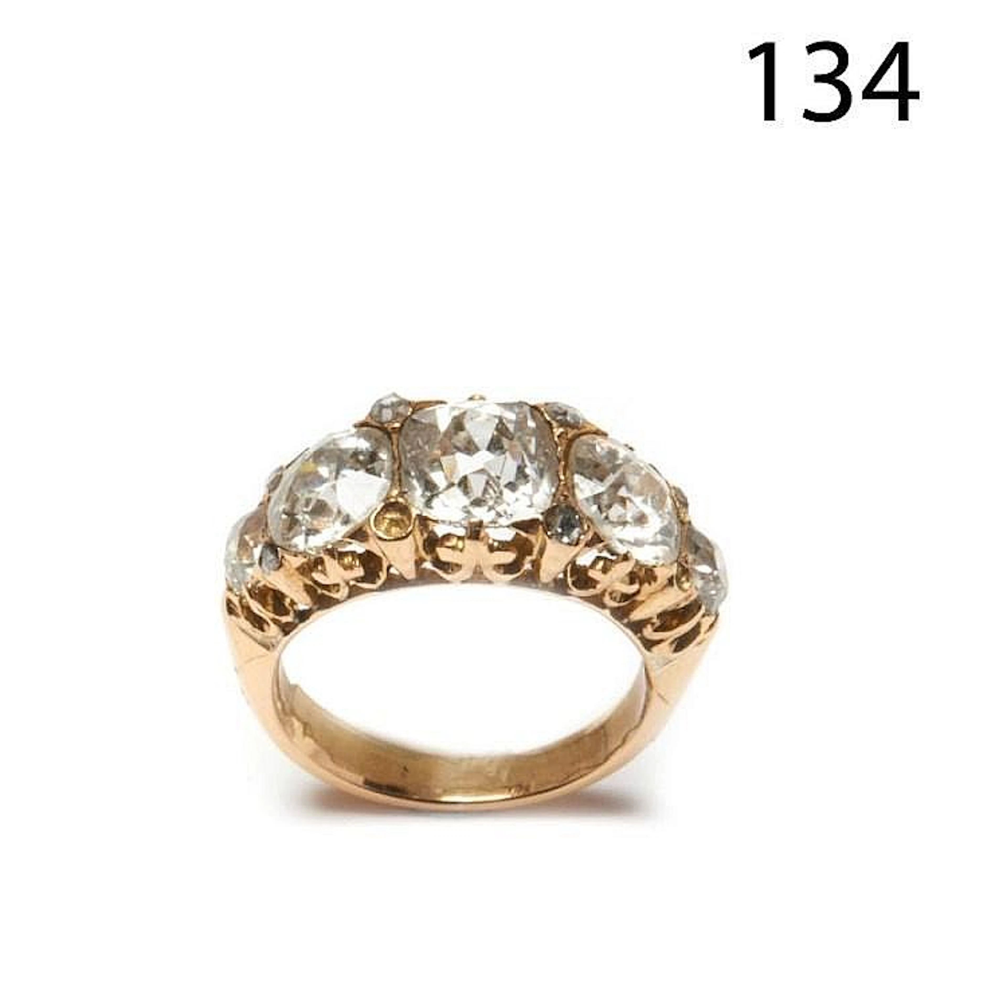 Gold and diamonds ring