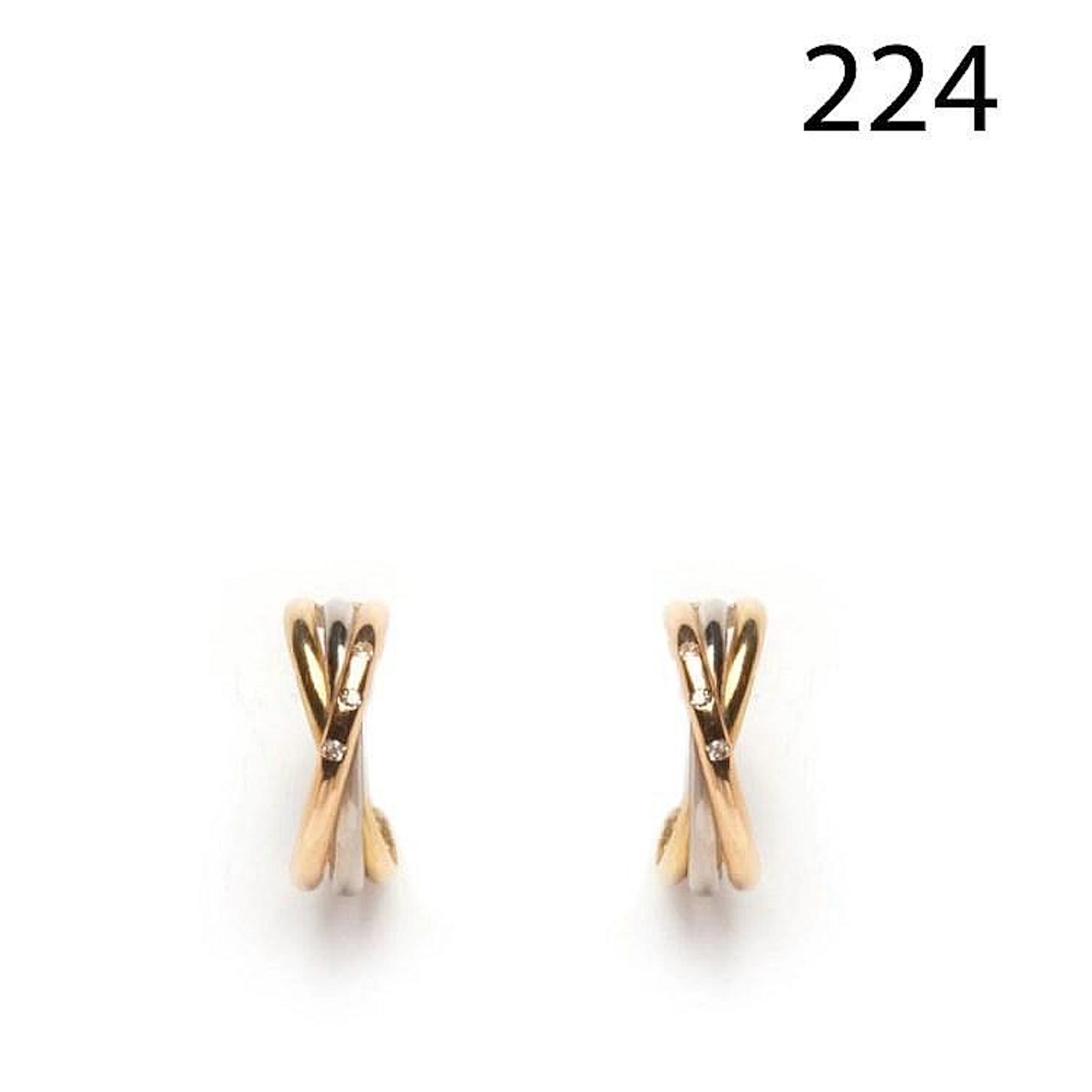 Gold and diamonds earrings