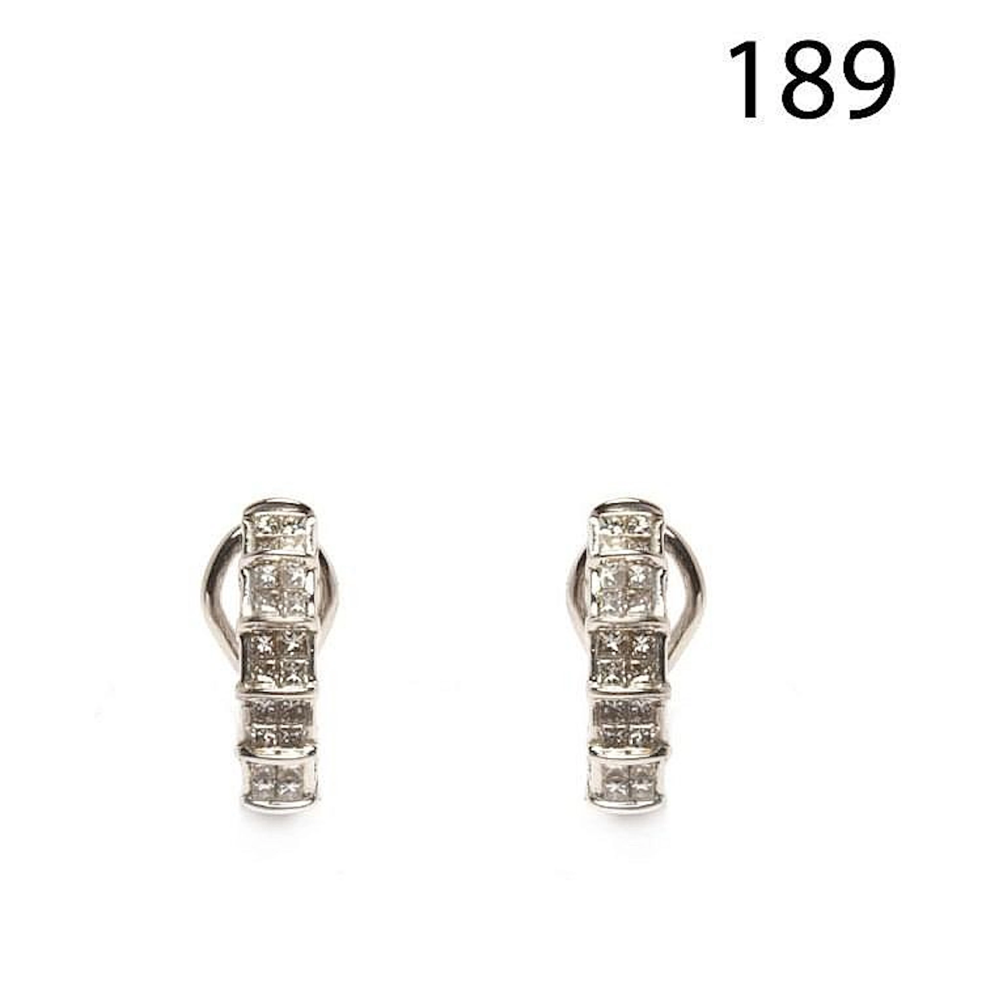 White gold and diamonds earrings