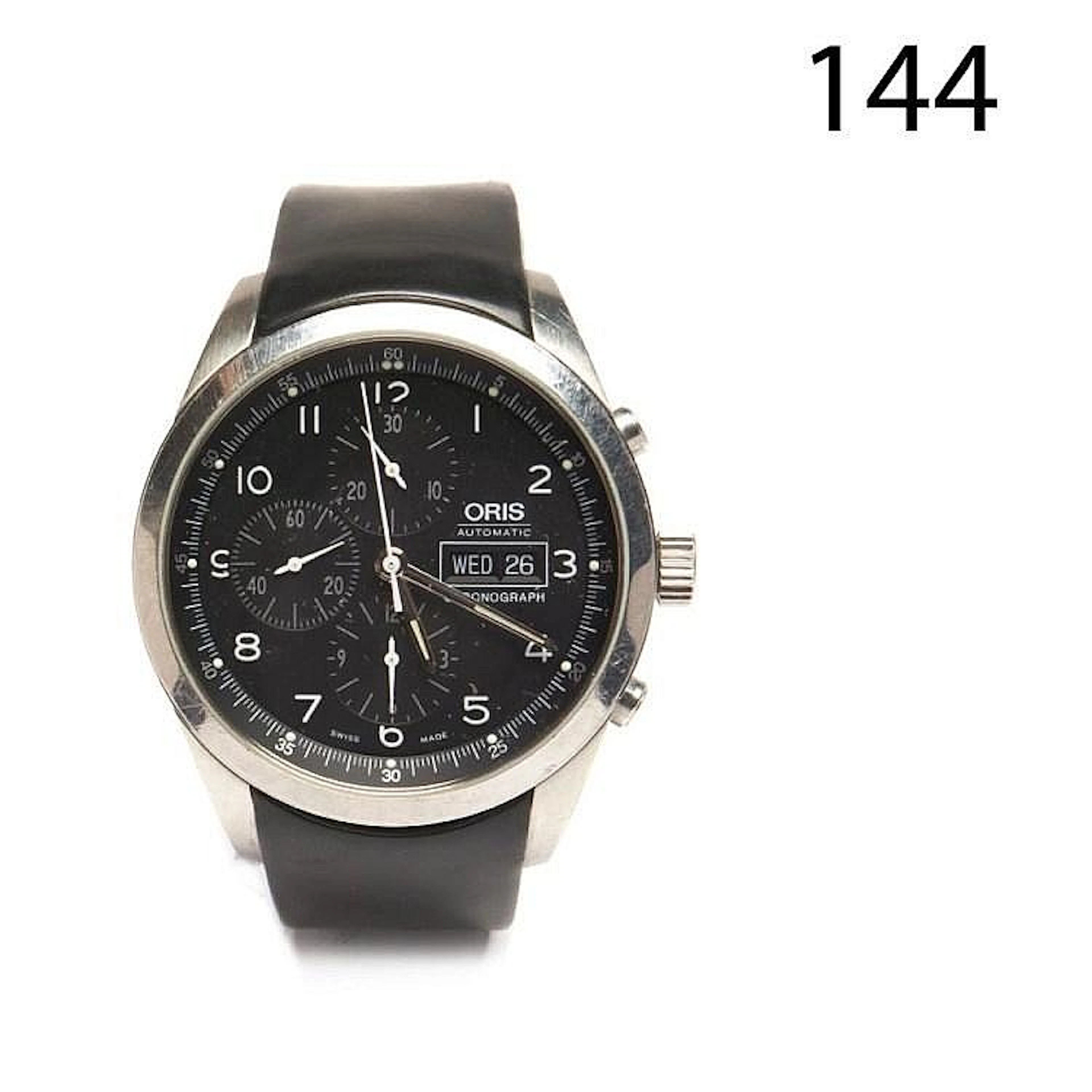 Steel and rubber Oris wristwatch