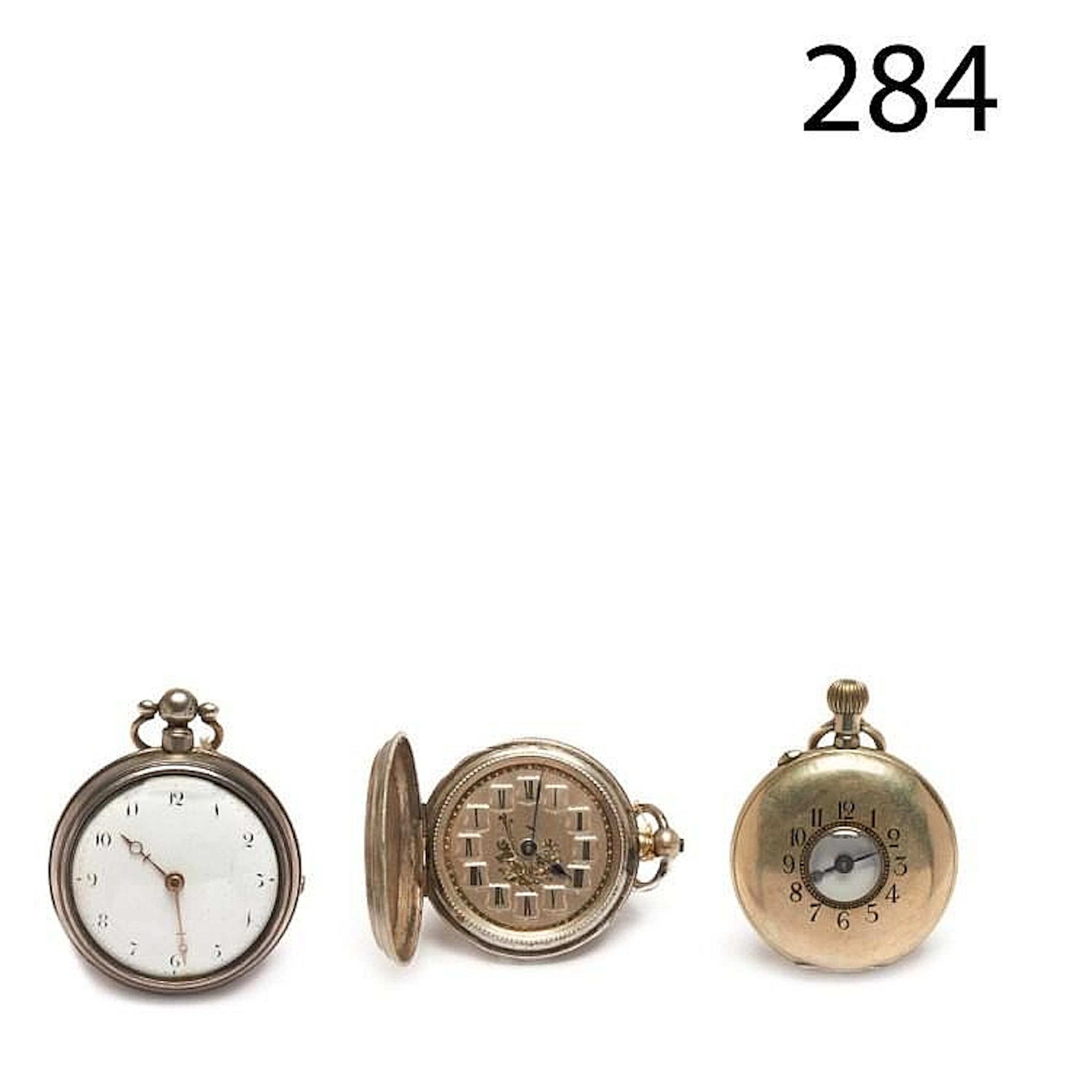 Silver and metal pocket watches