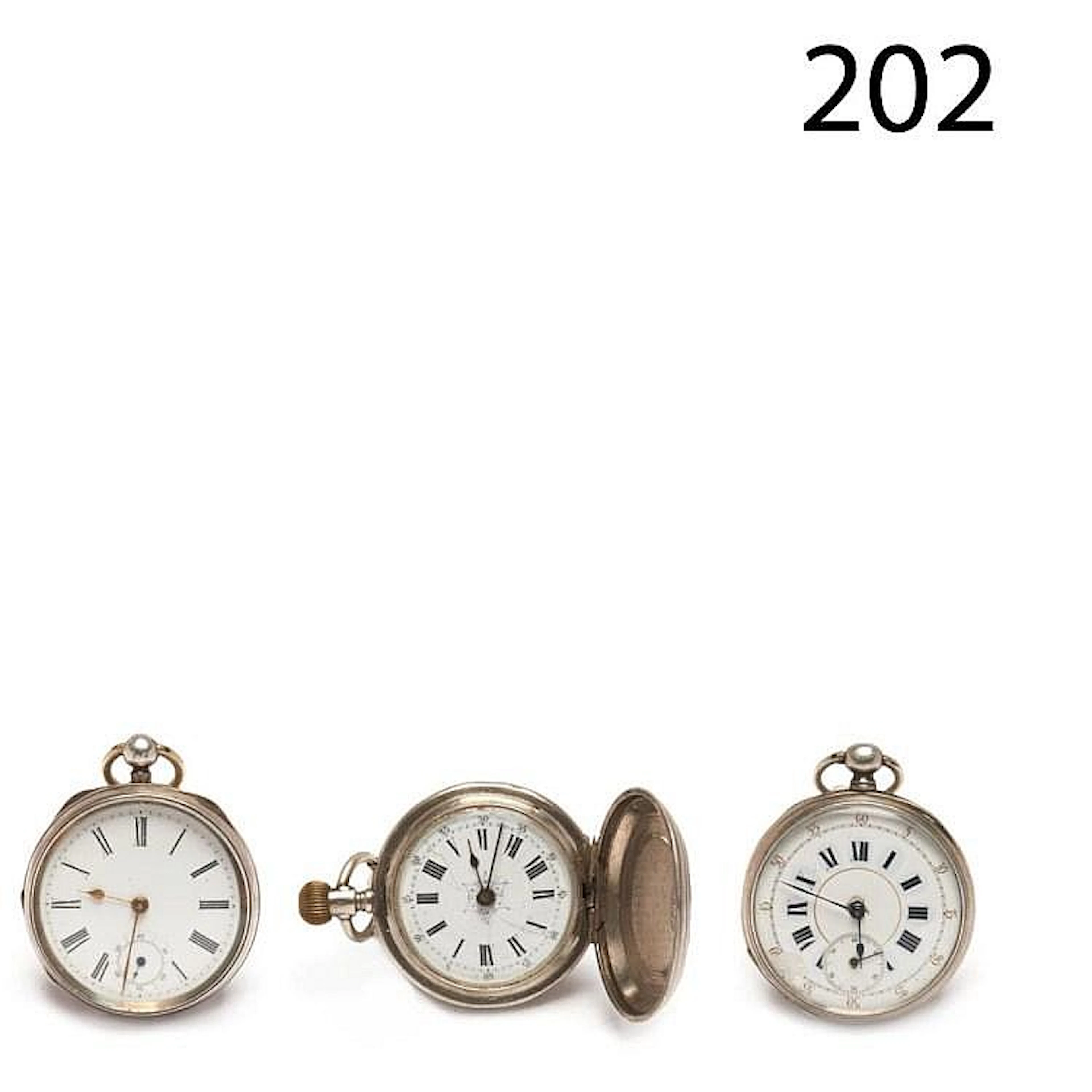 Silver pocket watch and pendant watch