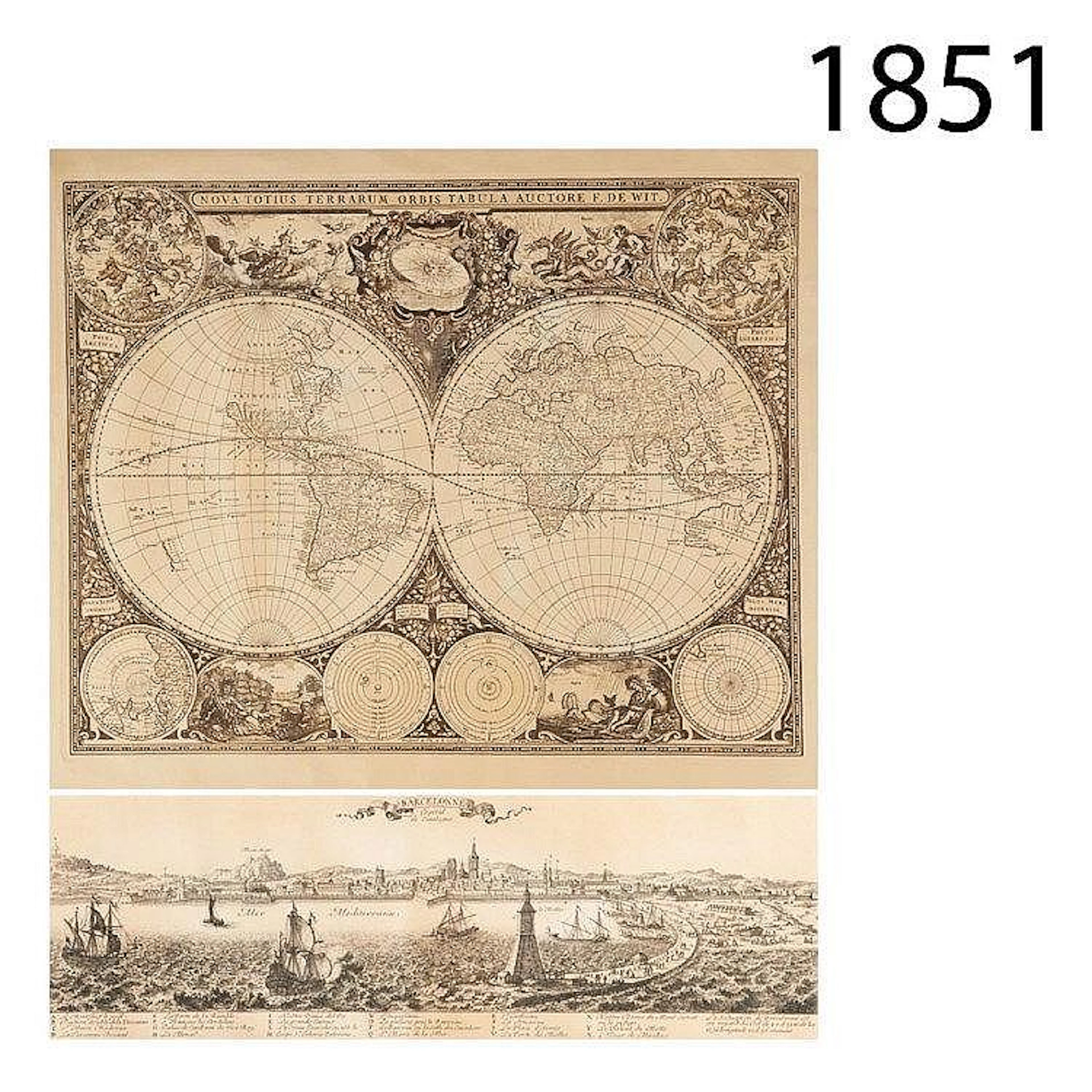European school, early XX century. Nova Totius Terrarum Orbis Tabula.