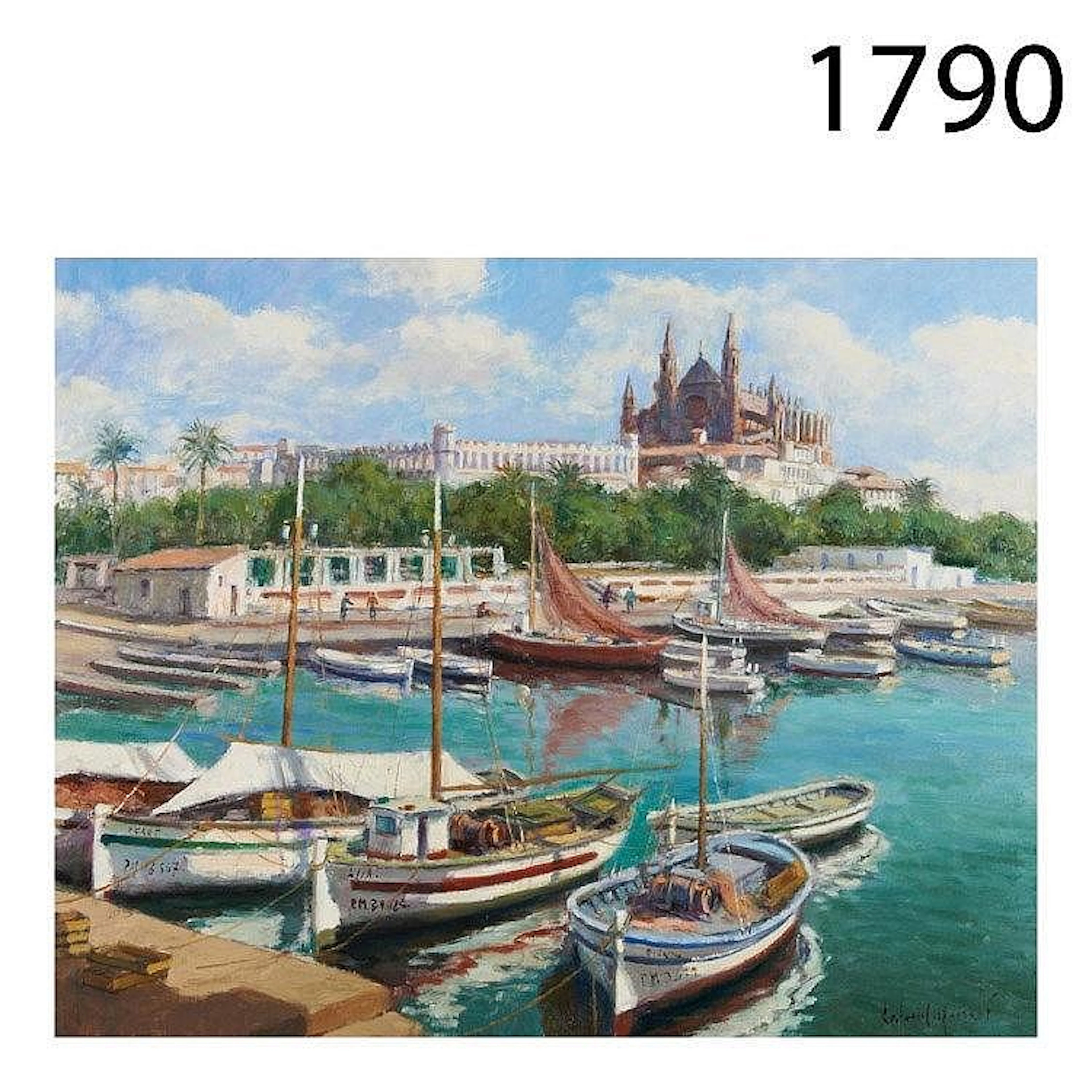 Majorca port. Oil on canvas.