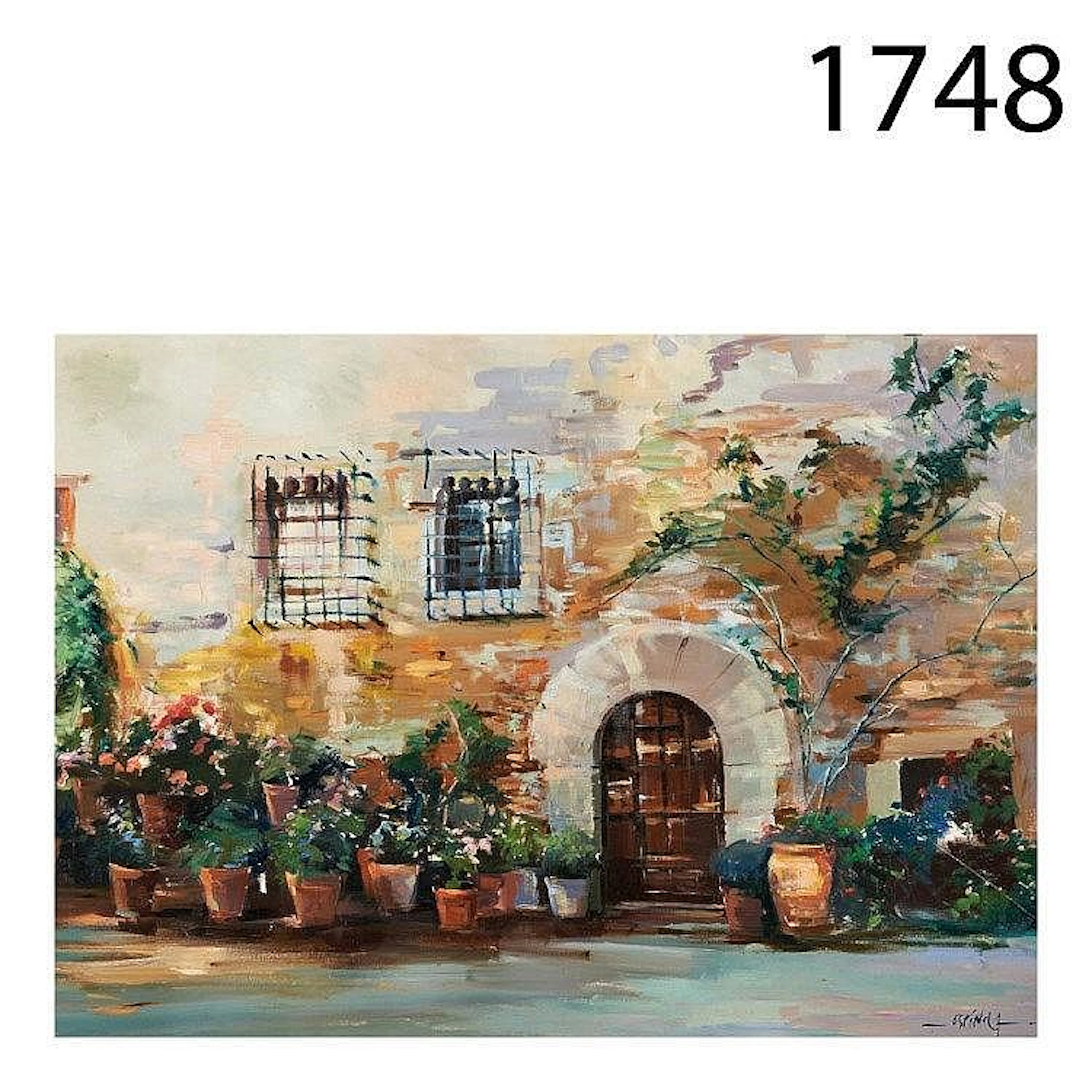 Entrance. Oil on panel.
