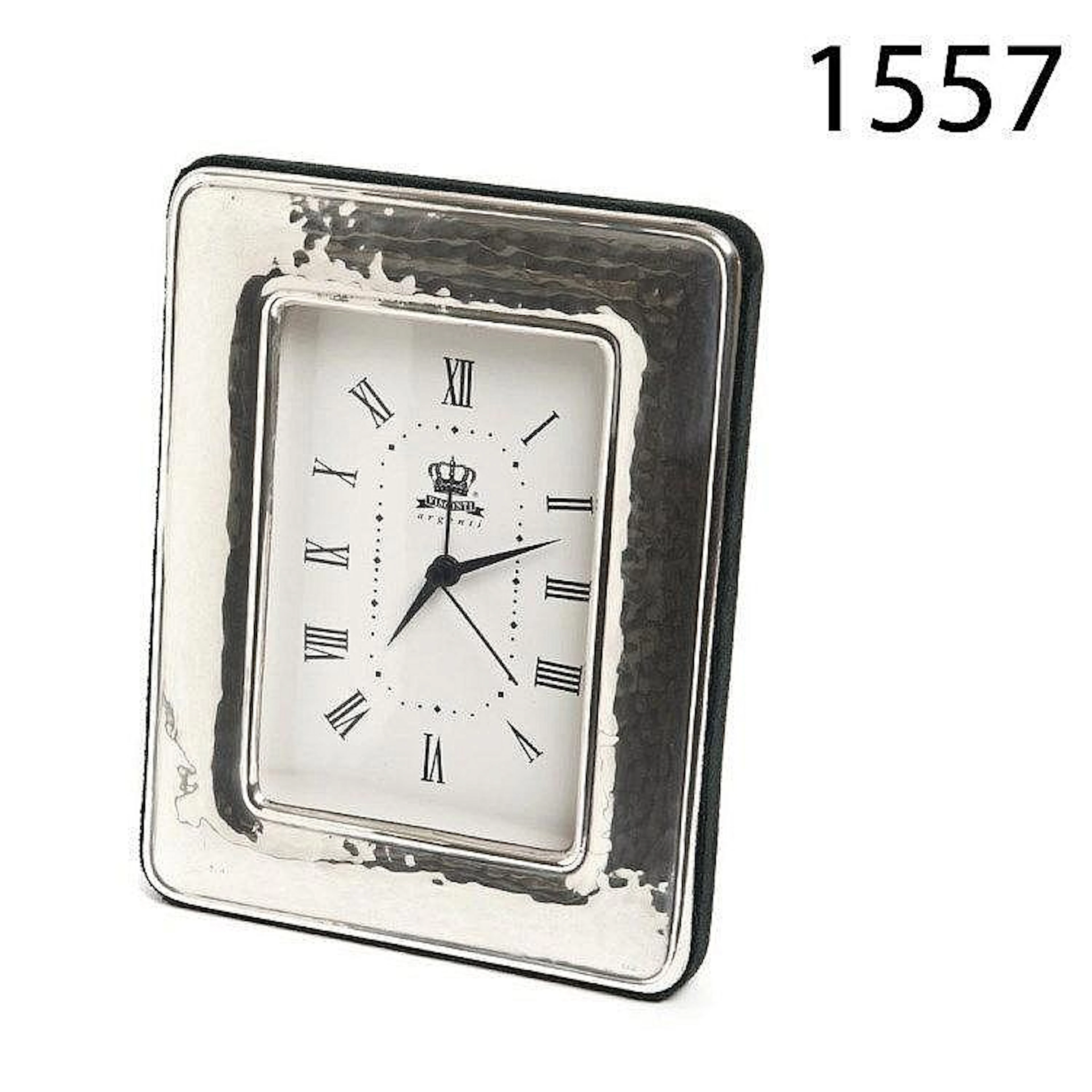 Silver table clock