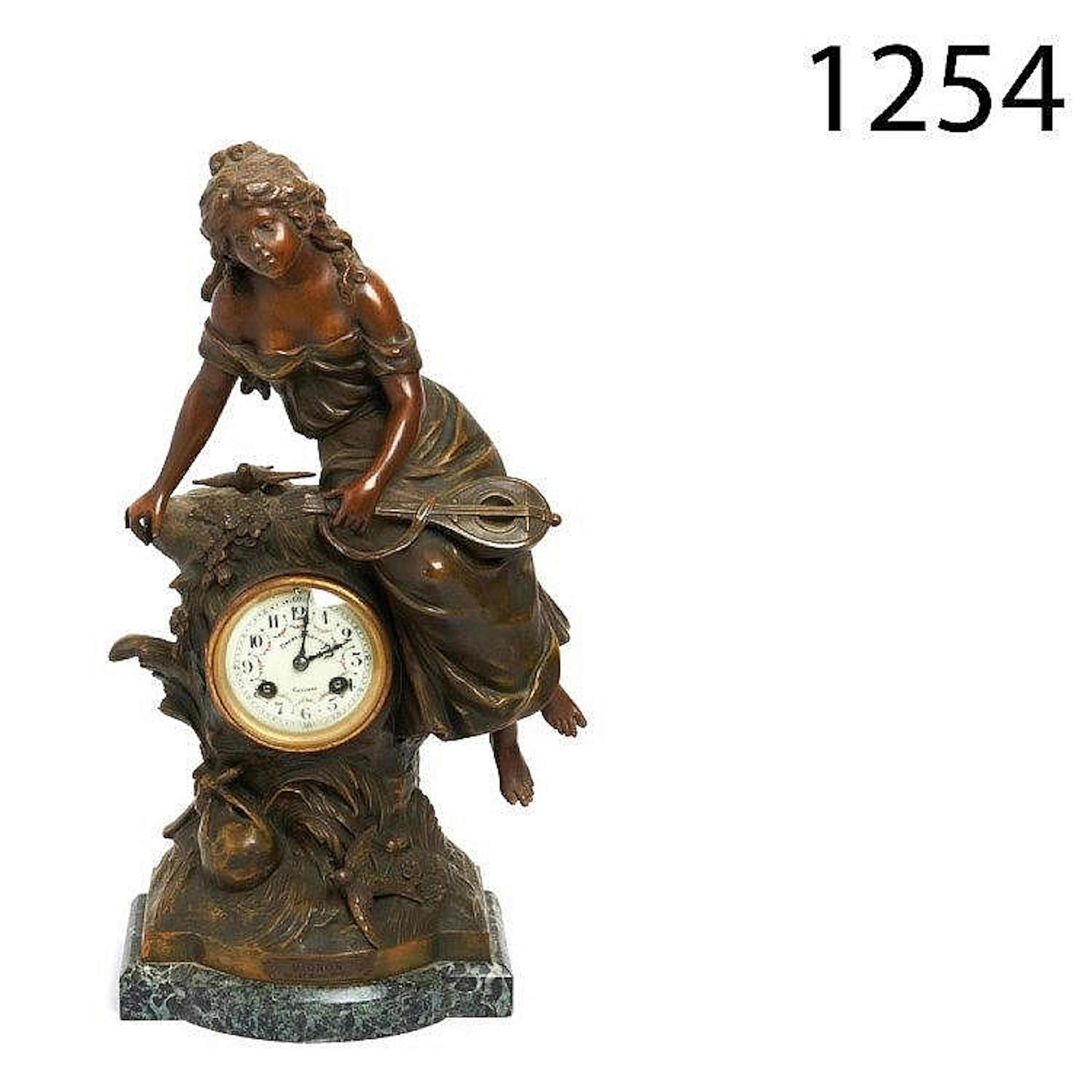 French calamine table clock late 19th century