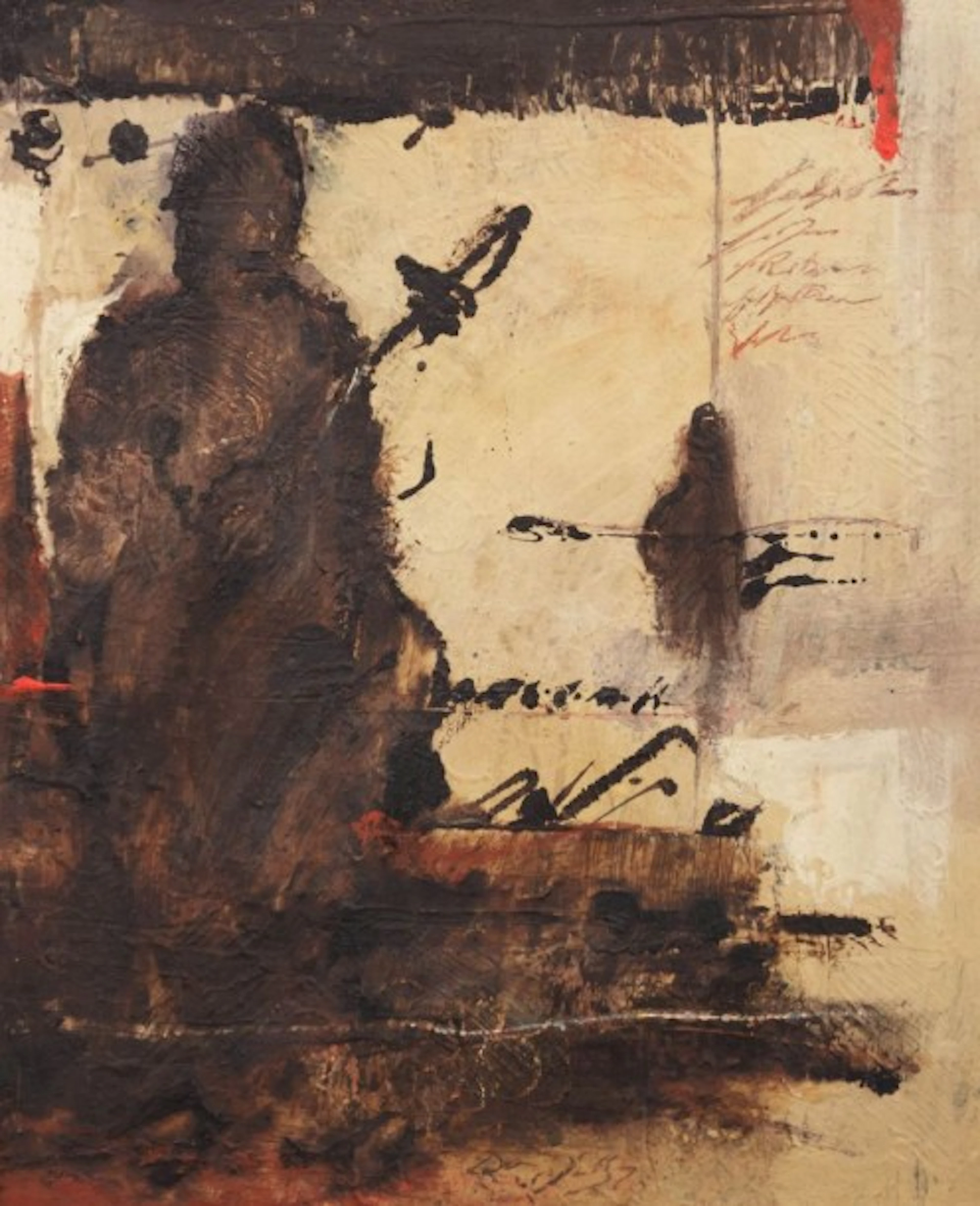 JULLY Denis (né en 1952) Ombres Huile sur toile Contresignée...