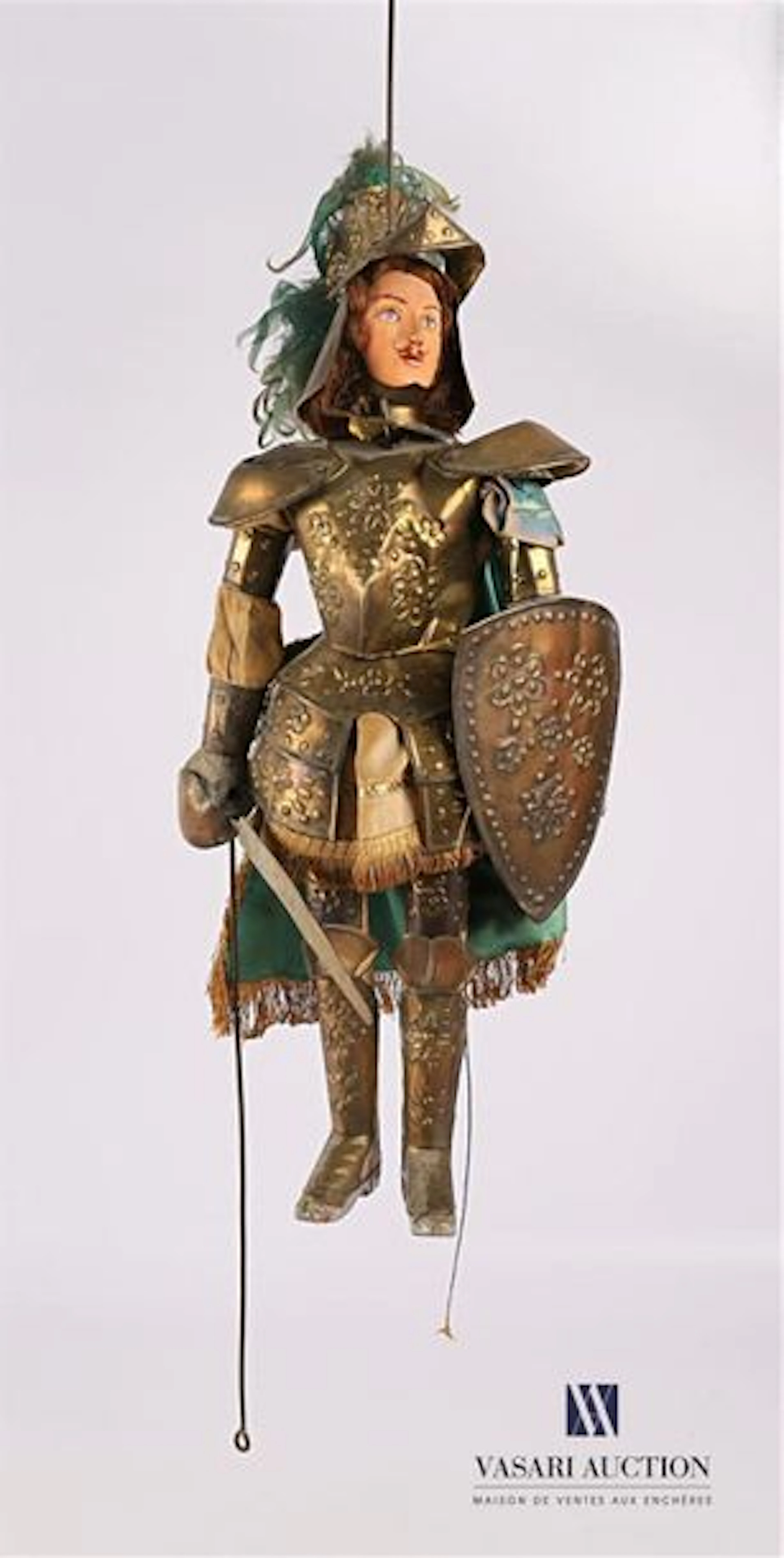 Marionnette sicilienne représentant un chevalier…
