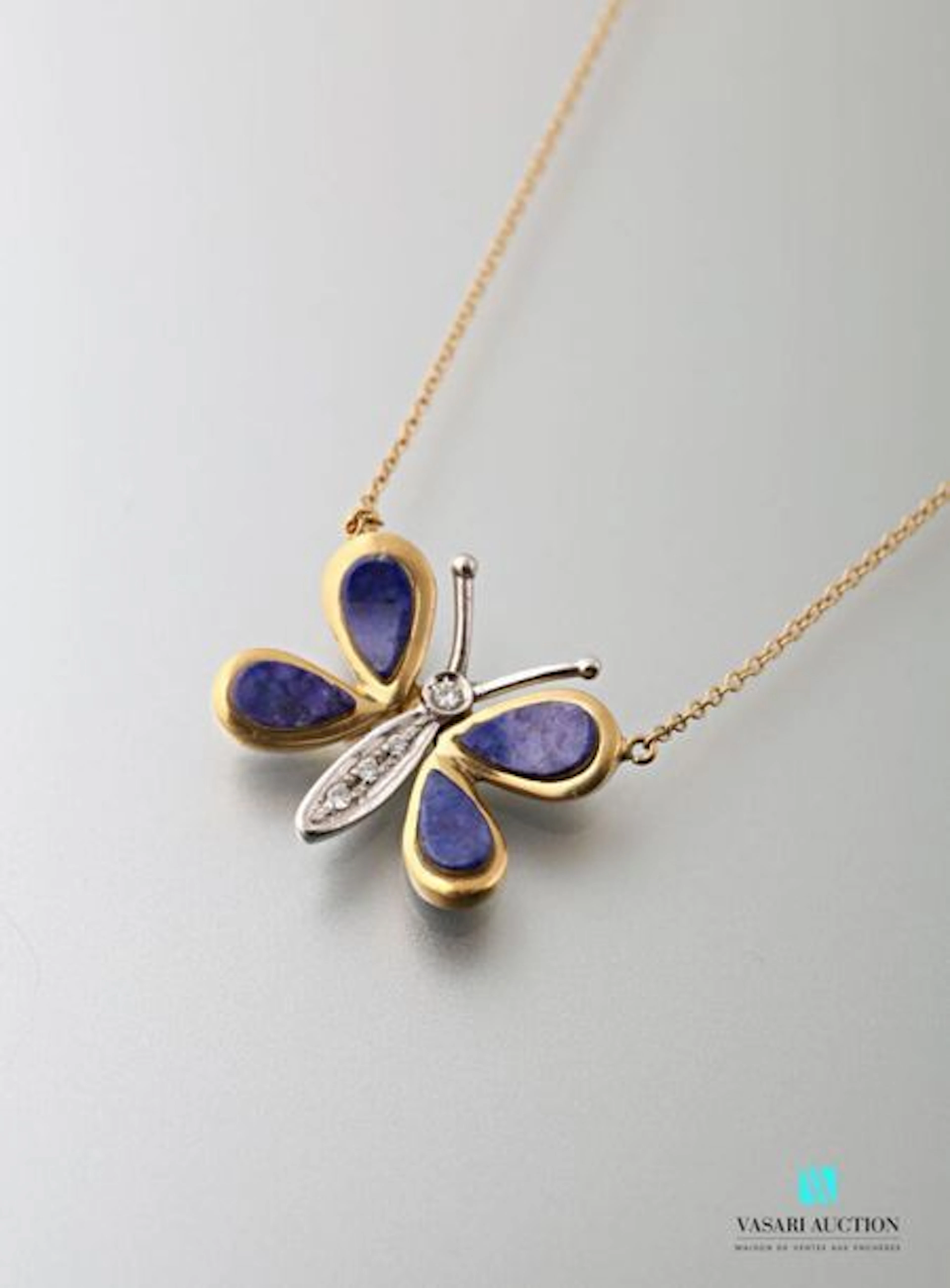 Collier en or jaune 750 millièmes, chaîne... - Lot 62 - Vasari Auction