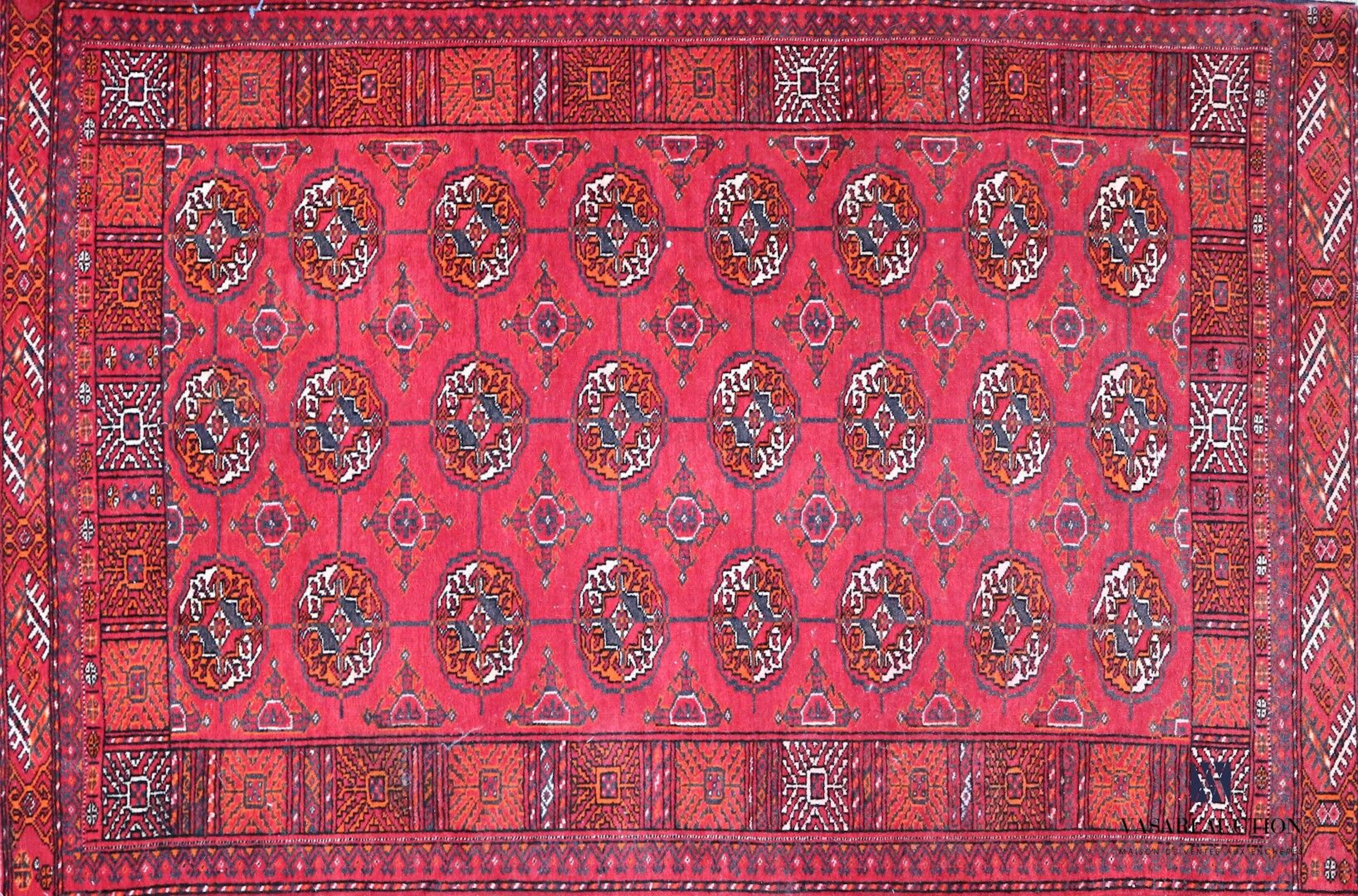 Tapis Turkmène (chaîne, trame et velours... - Lot 124 - Vasari Auction