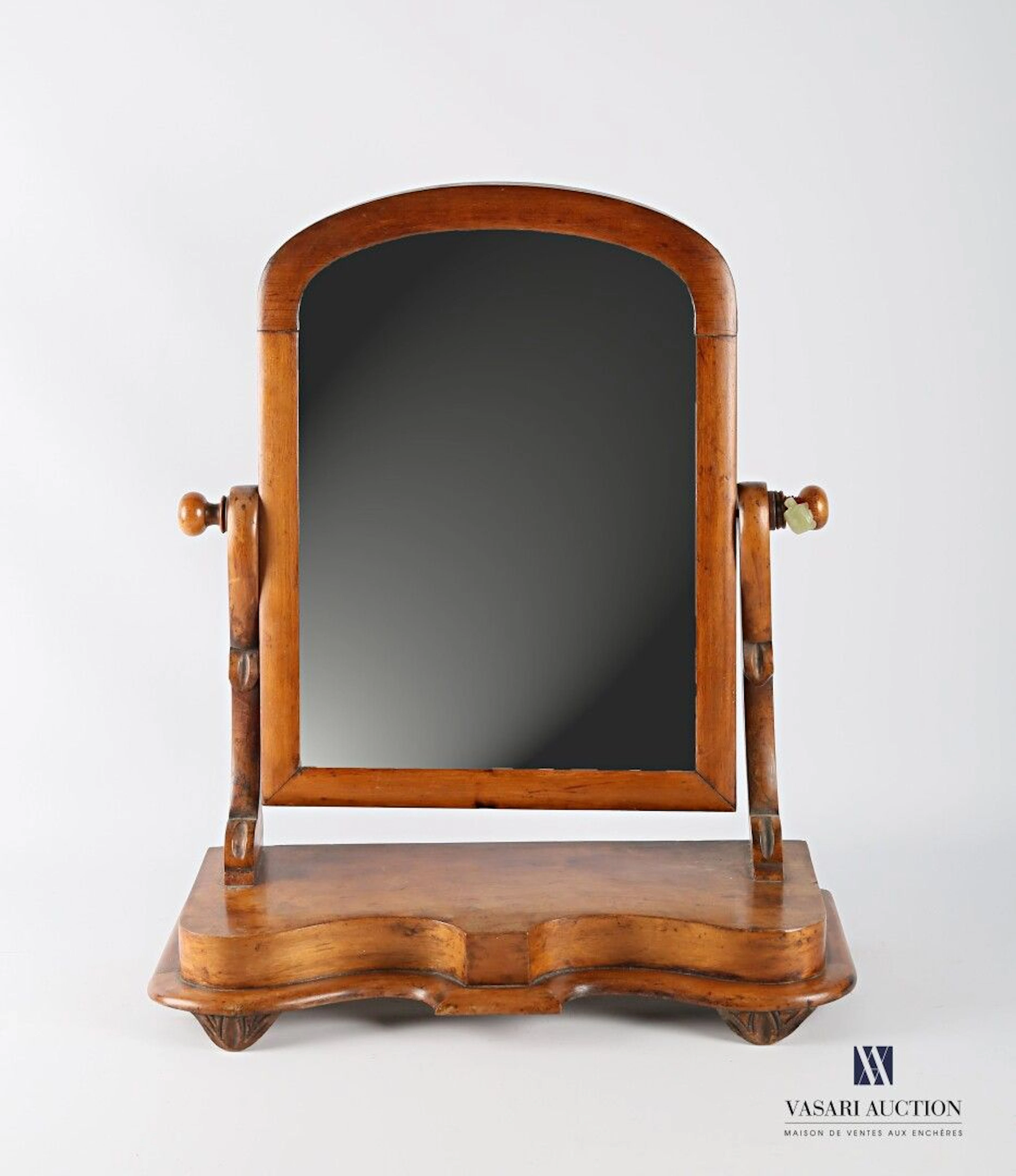Miroir psyché à poser en acajou et placage... - Lot 252 - Vasari Auction