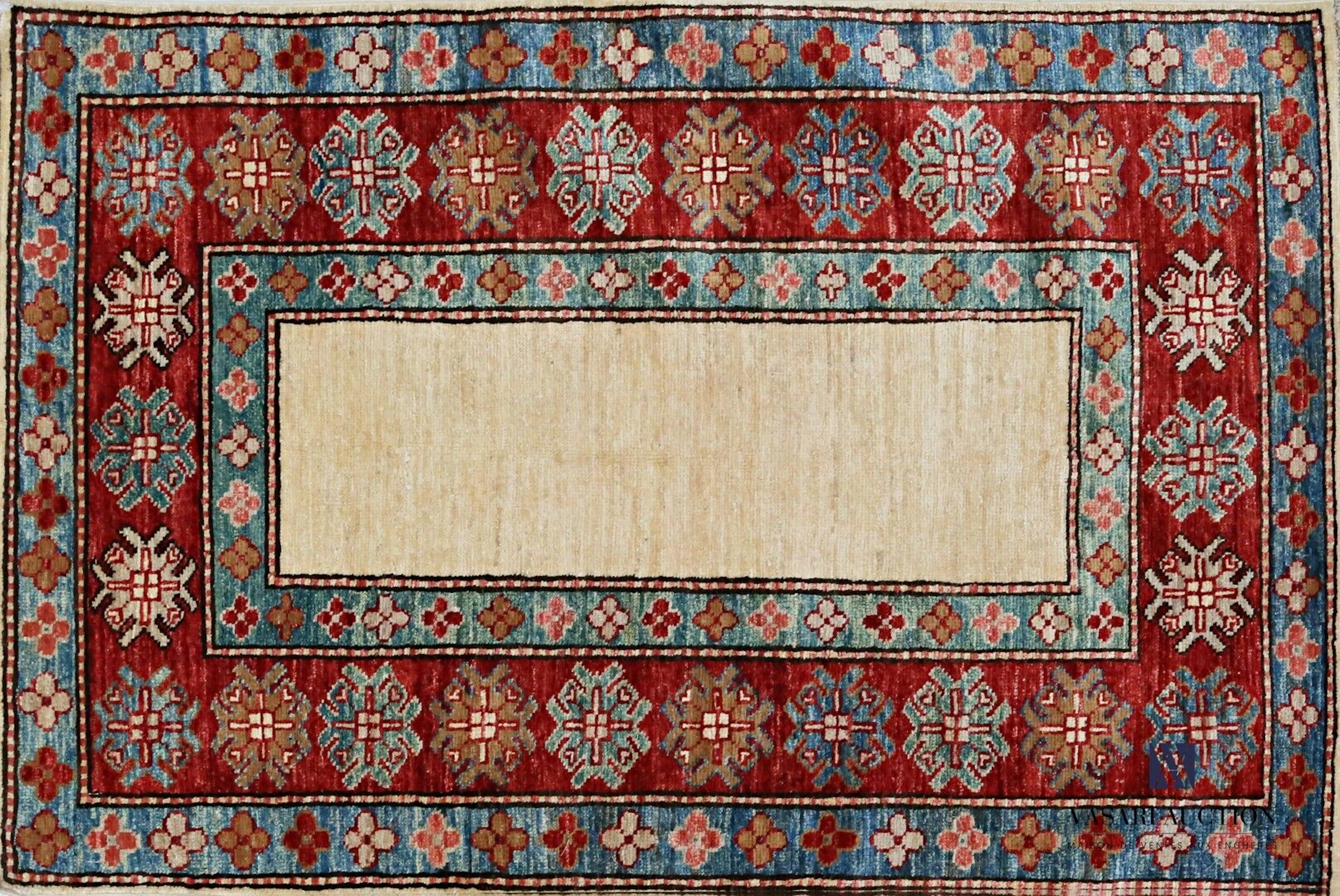 KAZAK Tapis en laine à décor en son centre... - Lot 635 - Vasari Auction