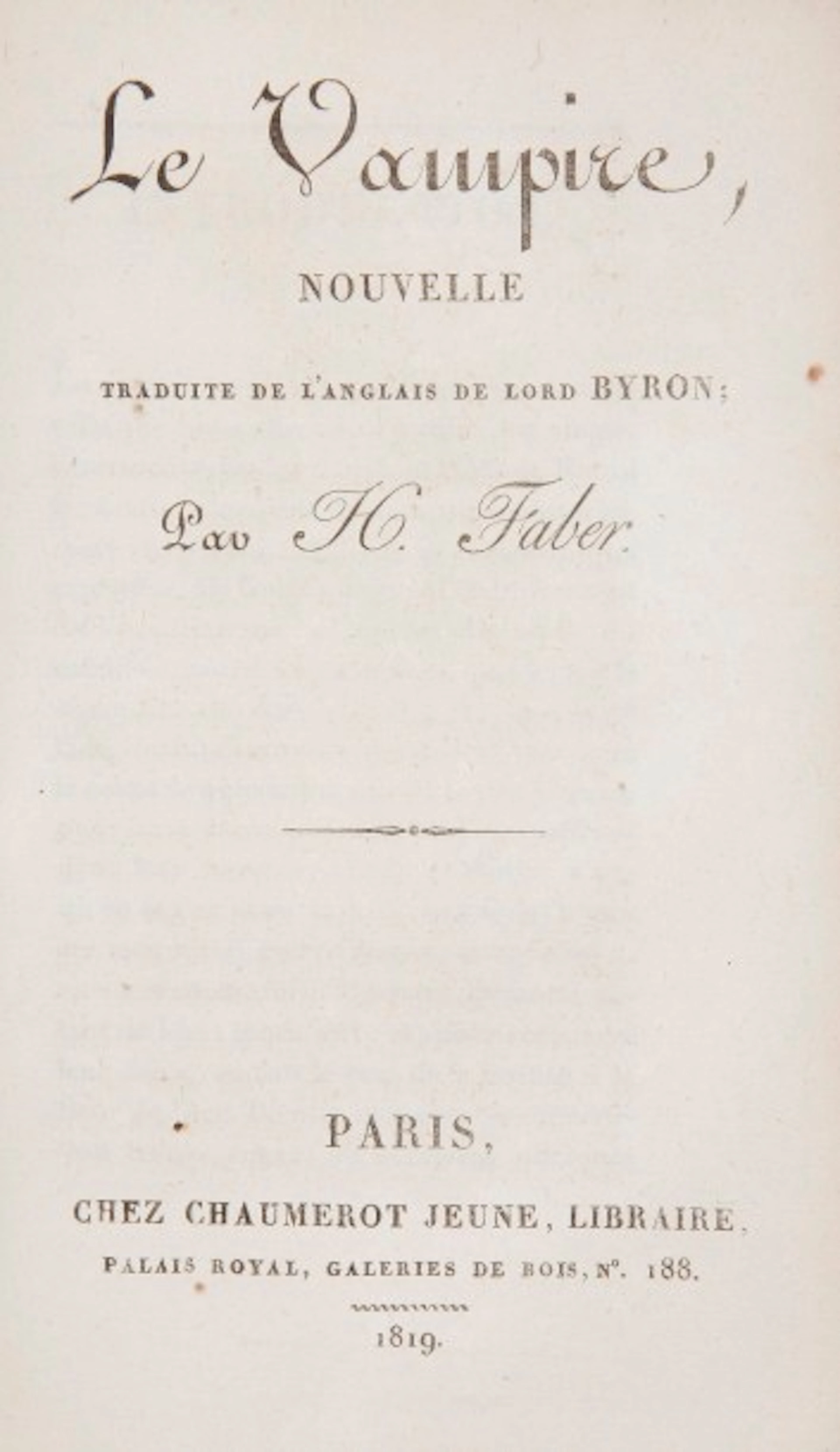 [POLIDORI (John)].