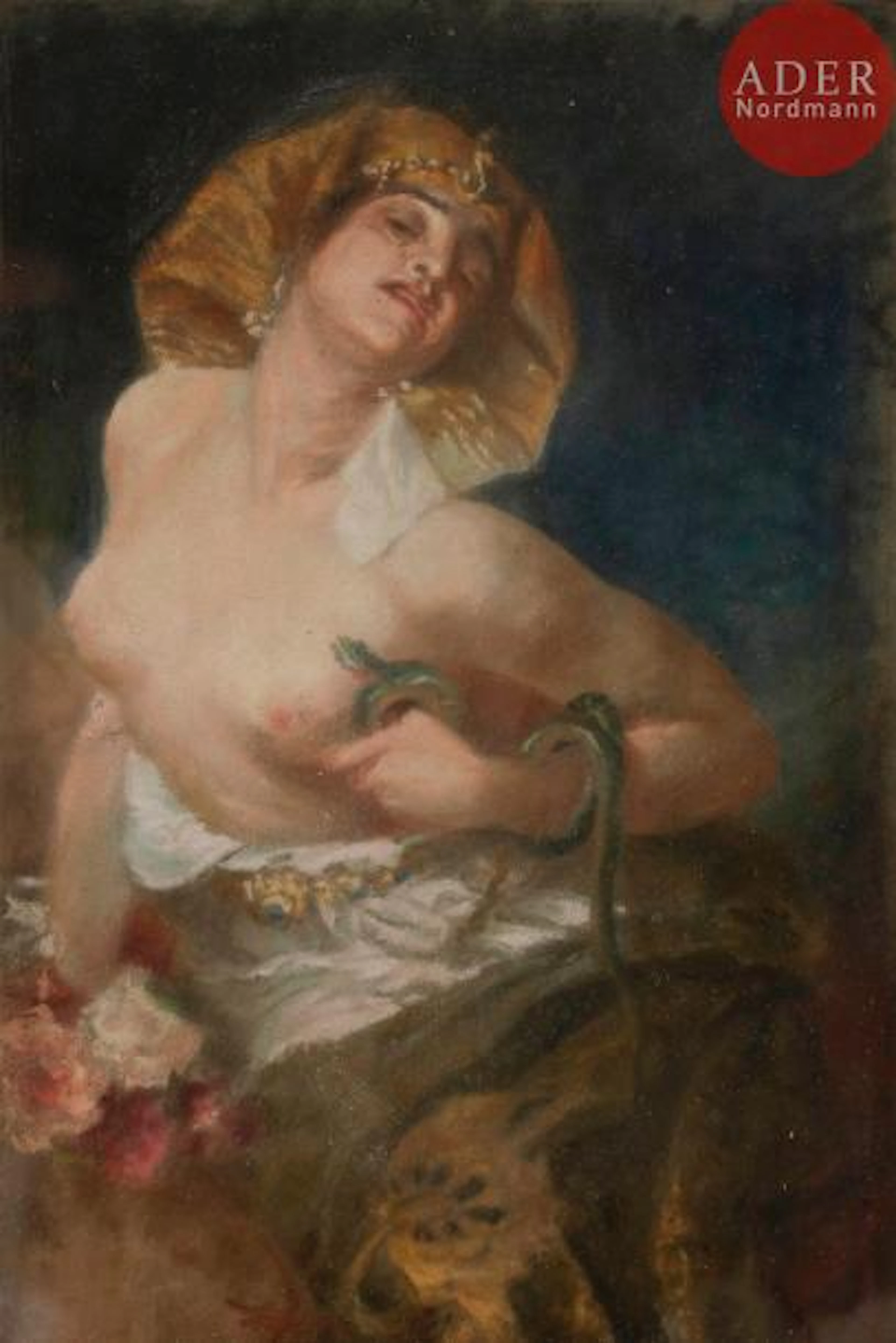 Louis FORTUNEY (1878-1950) Cléopâtre Pastel.…