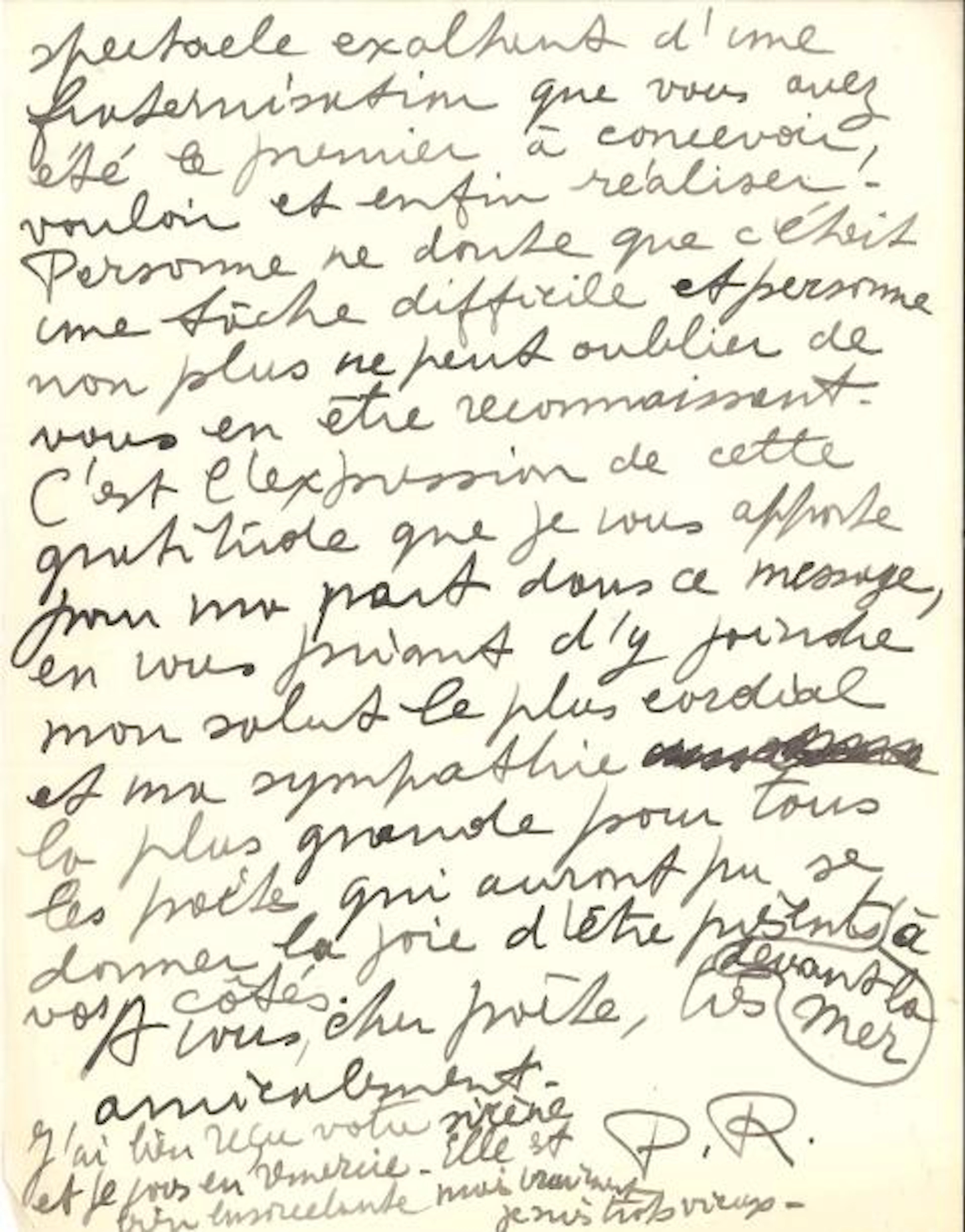 Pierre REVERDY (1889-1960). L.A.S. « P.R. »,…