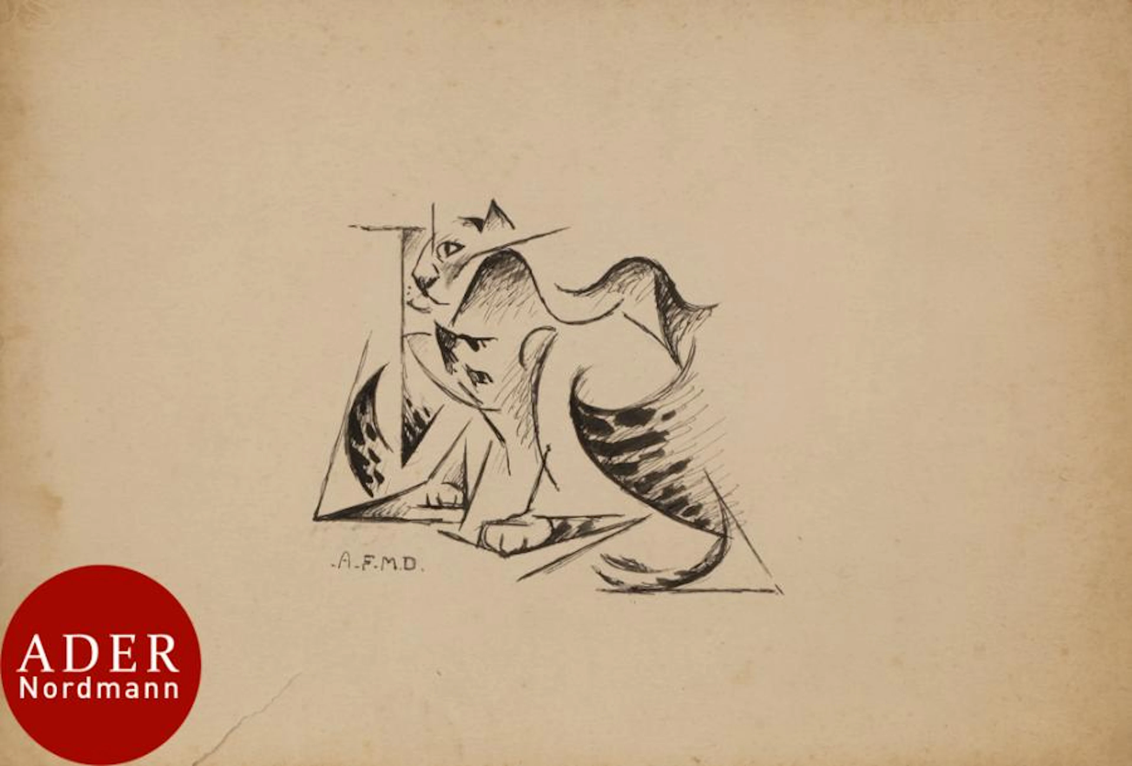 Félix DEL MARLE (1889-1952) Chats, vers 1913…