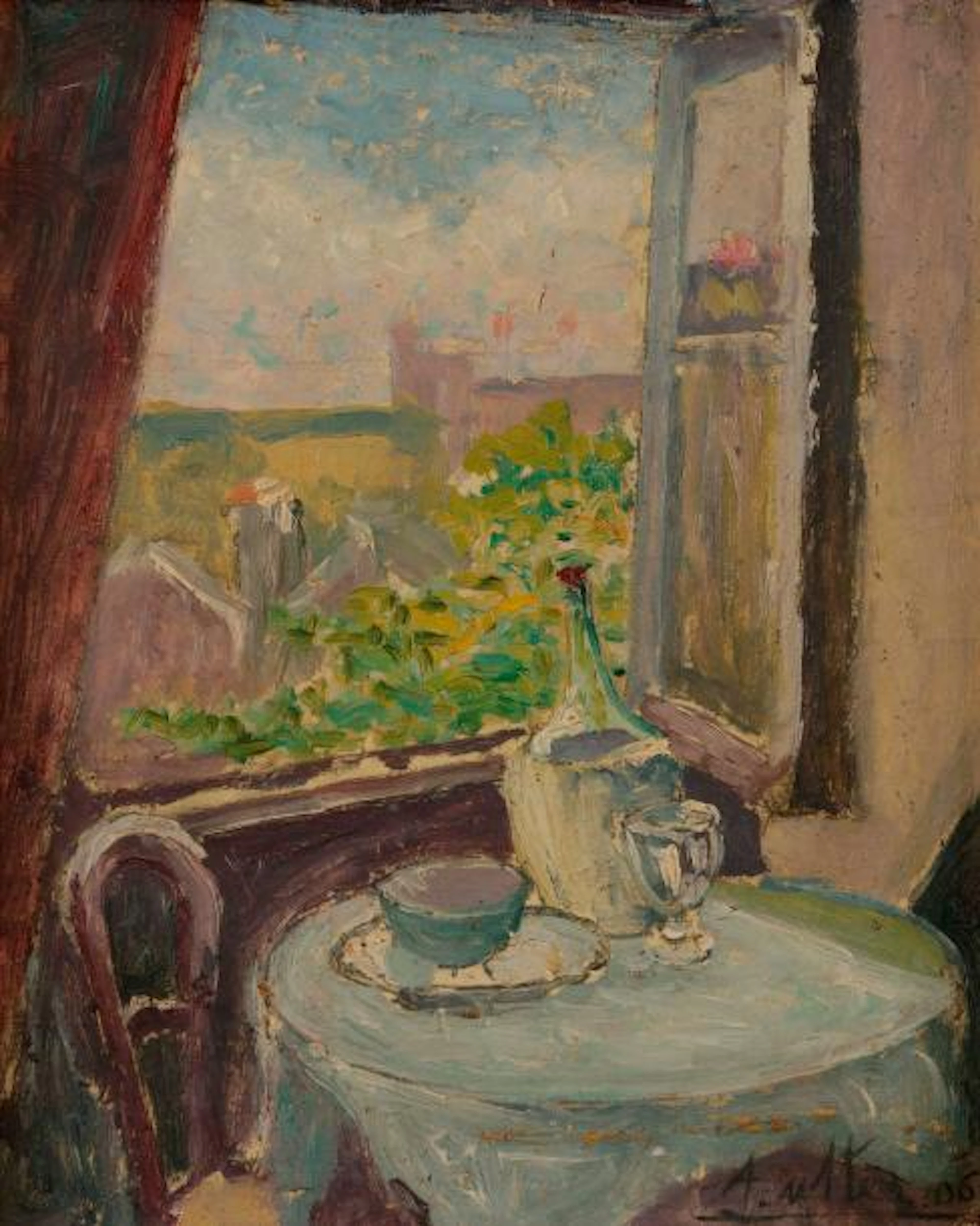 André UTTER (1886-1948) Fenêtre ouverte,…