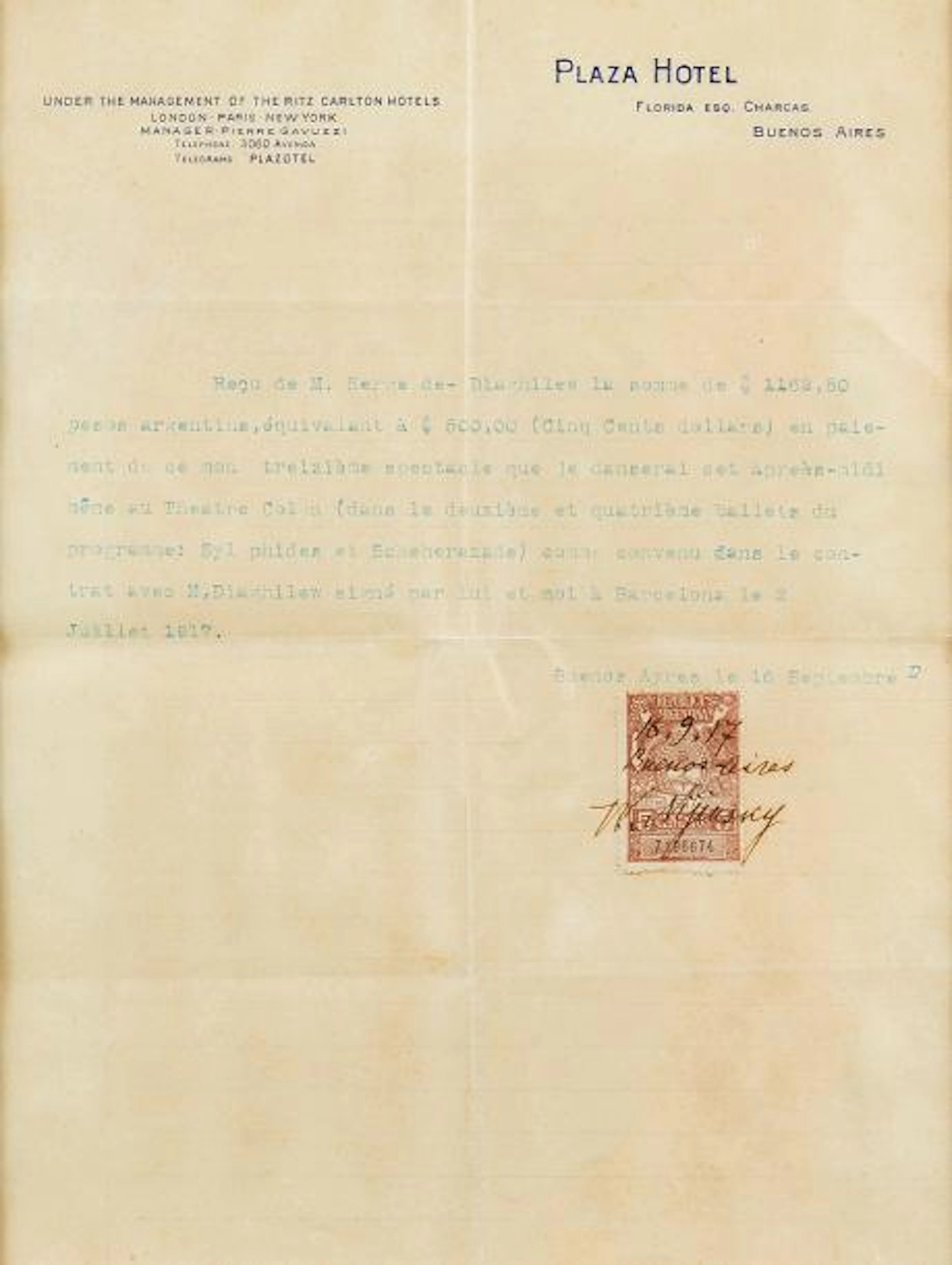 BALLETS RUSSES. Ensemble de 2 lettres autographes,…