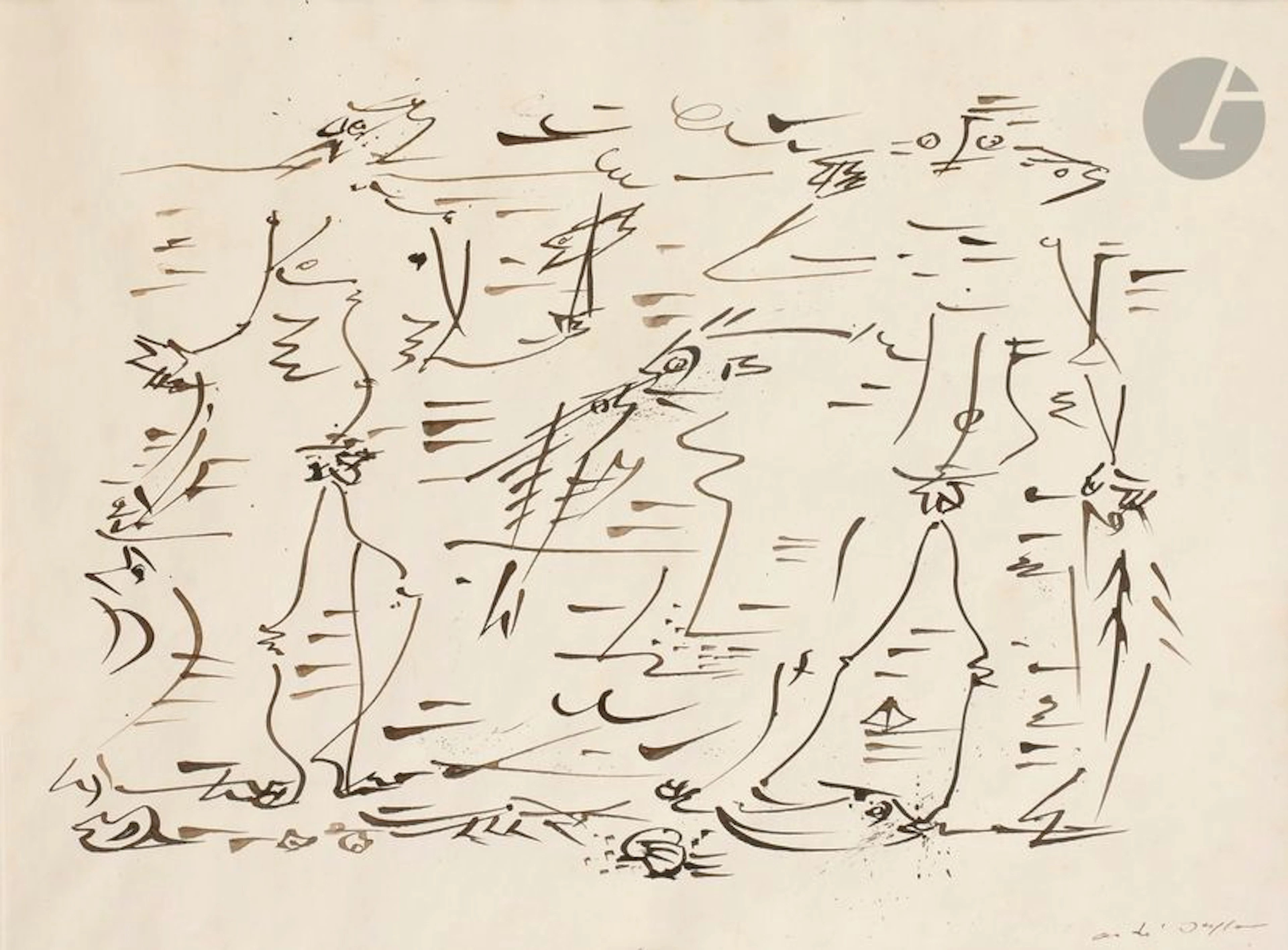 André MASSON (1896-1987) Dessin automatique,...