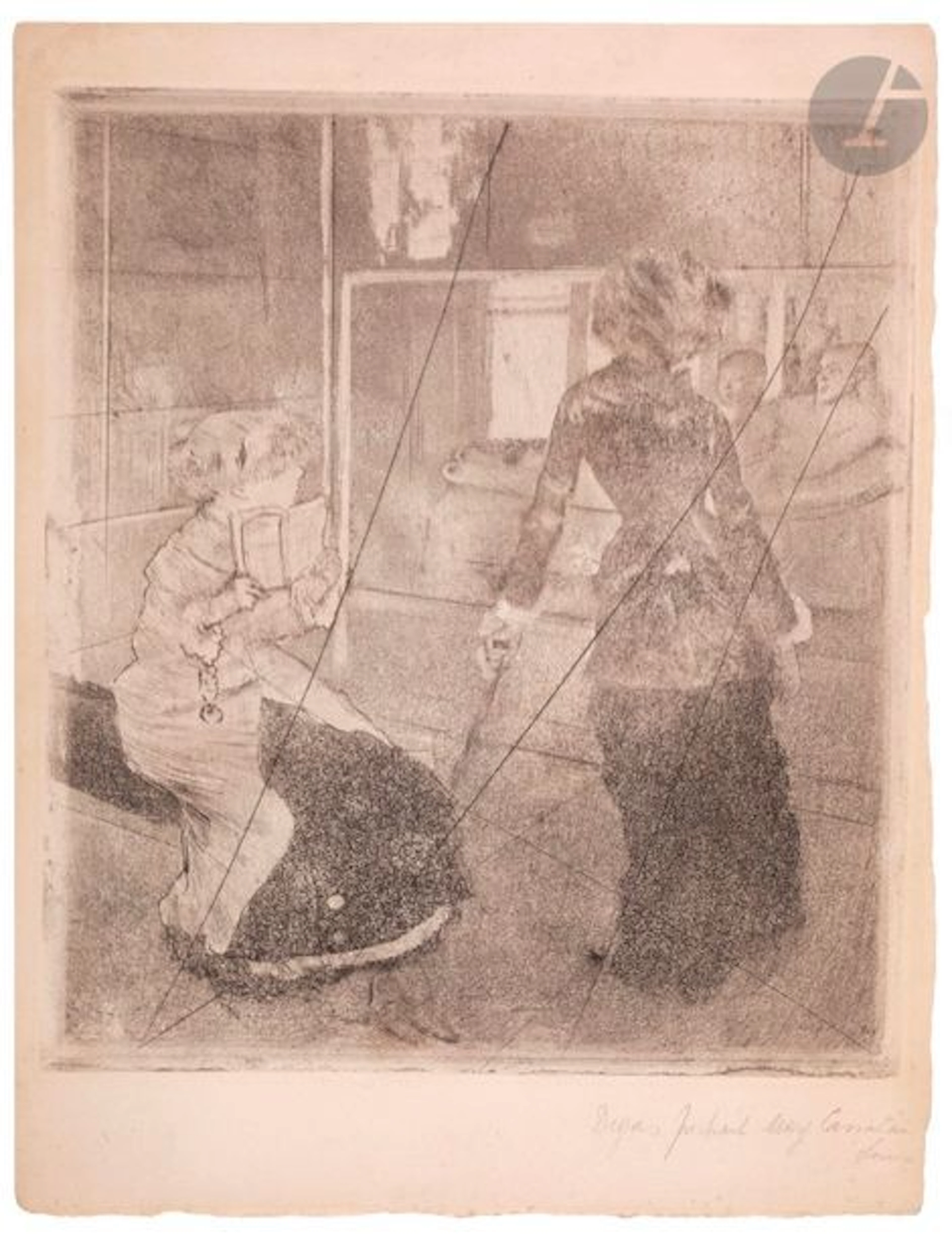 Edgar Degas (1834-1917) Mary Cassatt au Louvre,...