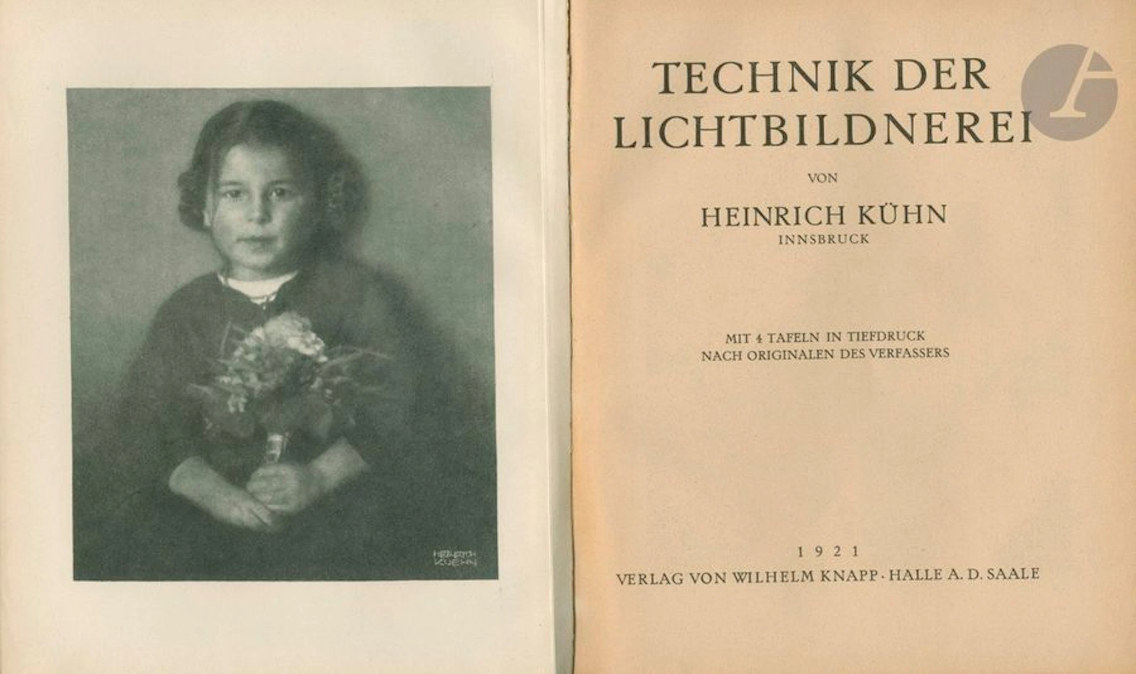 KÜHN, HEINRICH (1866-1944) Technik der Lichtbildnerei....