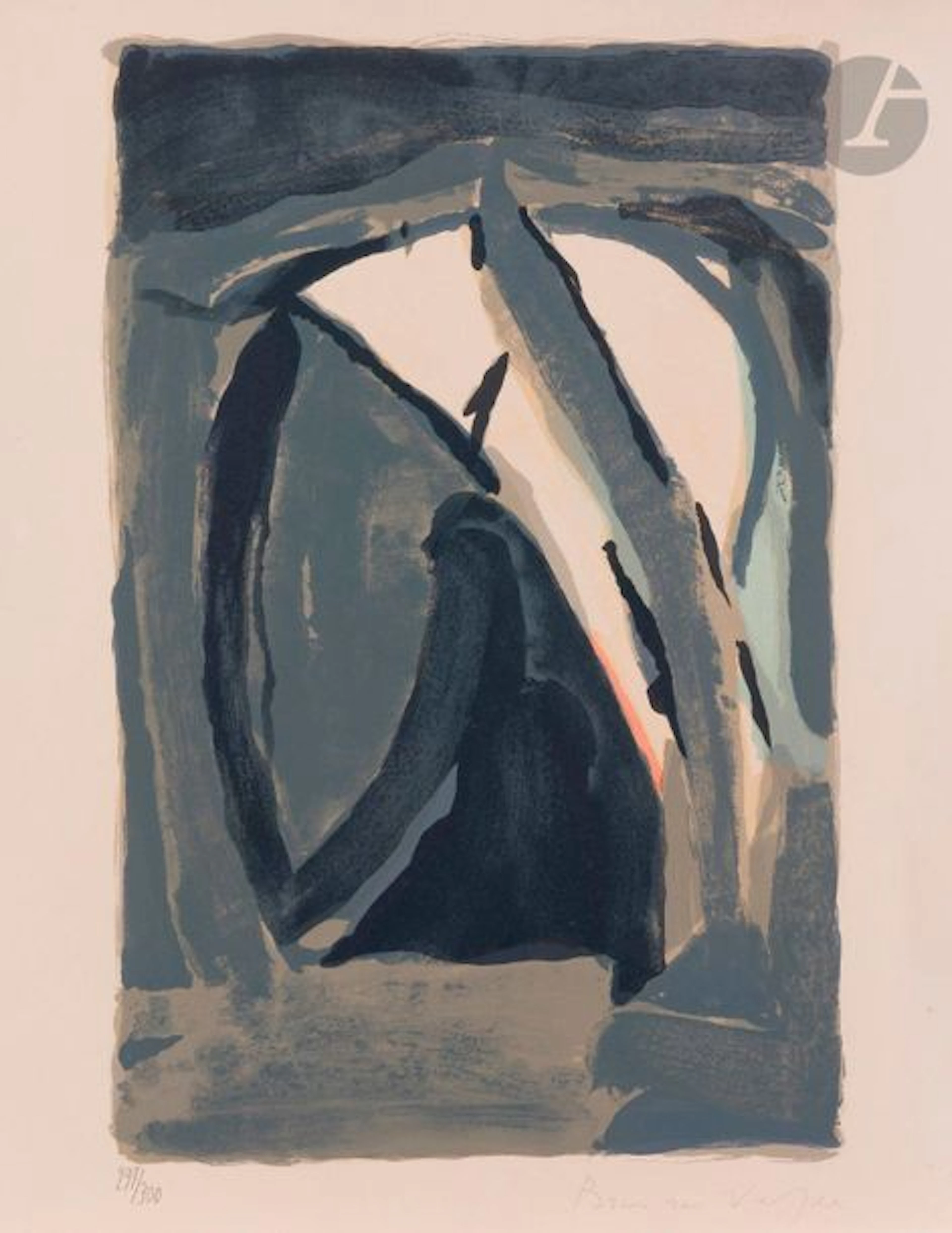Bram van Velde (1895-1981) Lumière noire,...