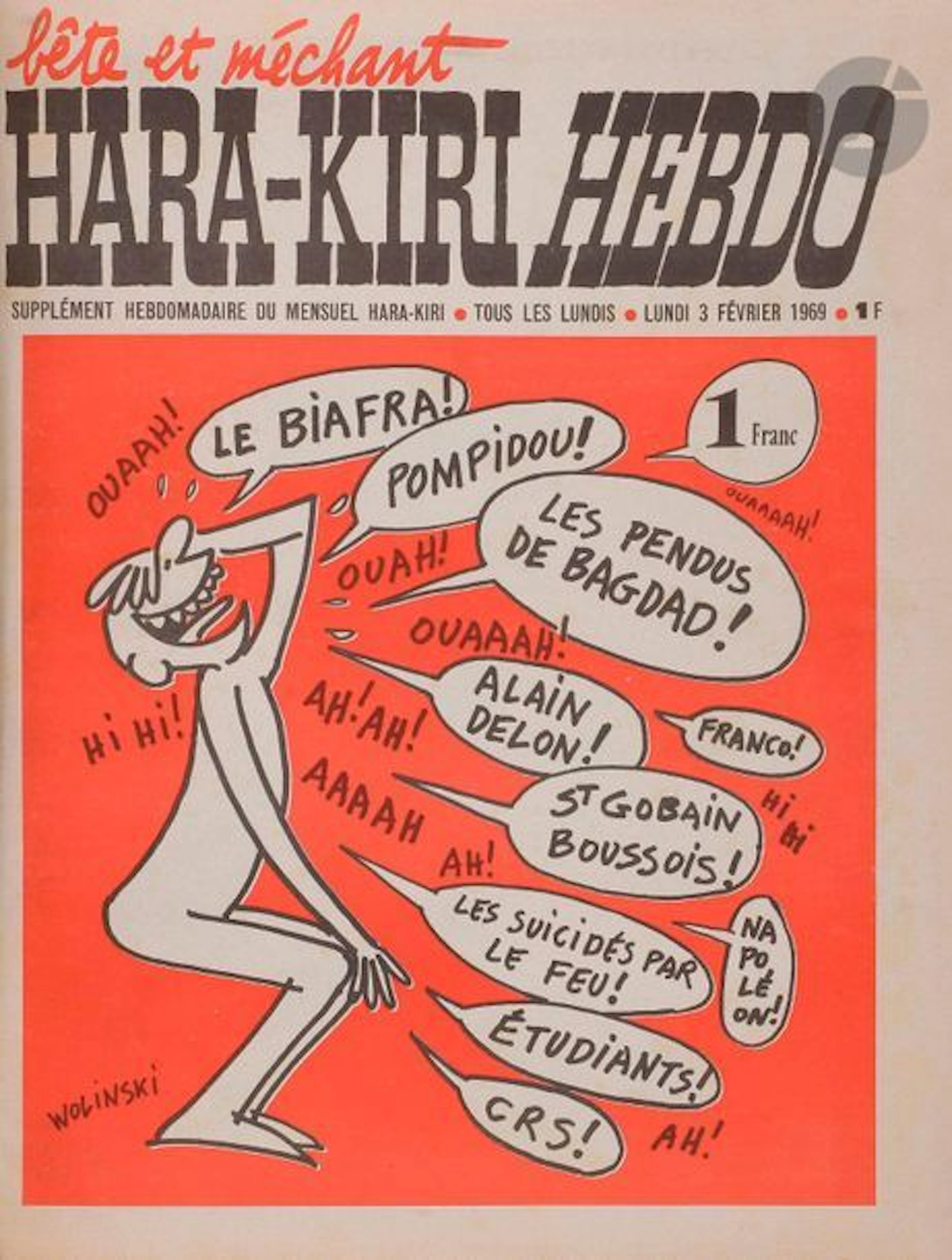 L’HEBDO HARA-KIRI - CHARLIE HEBDO. Paris : Éditions...