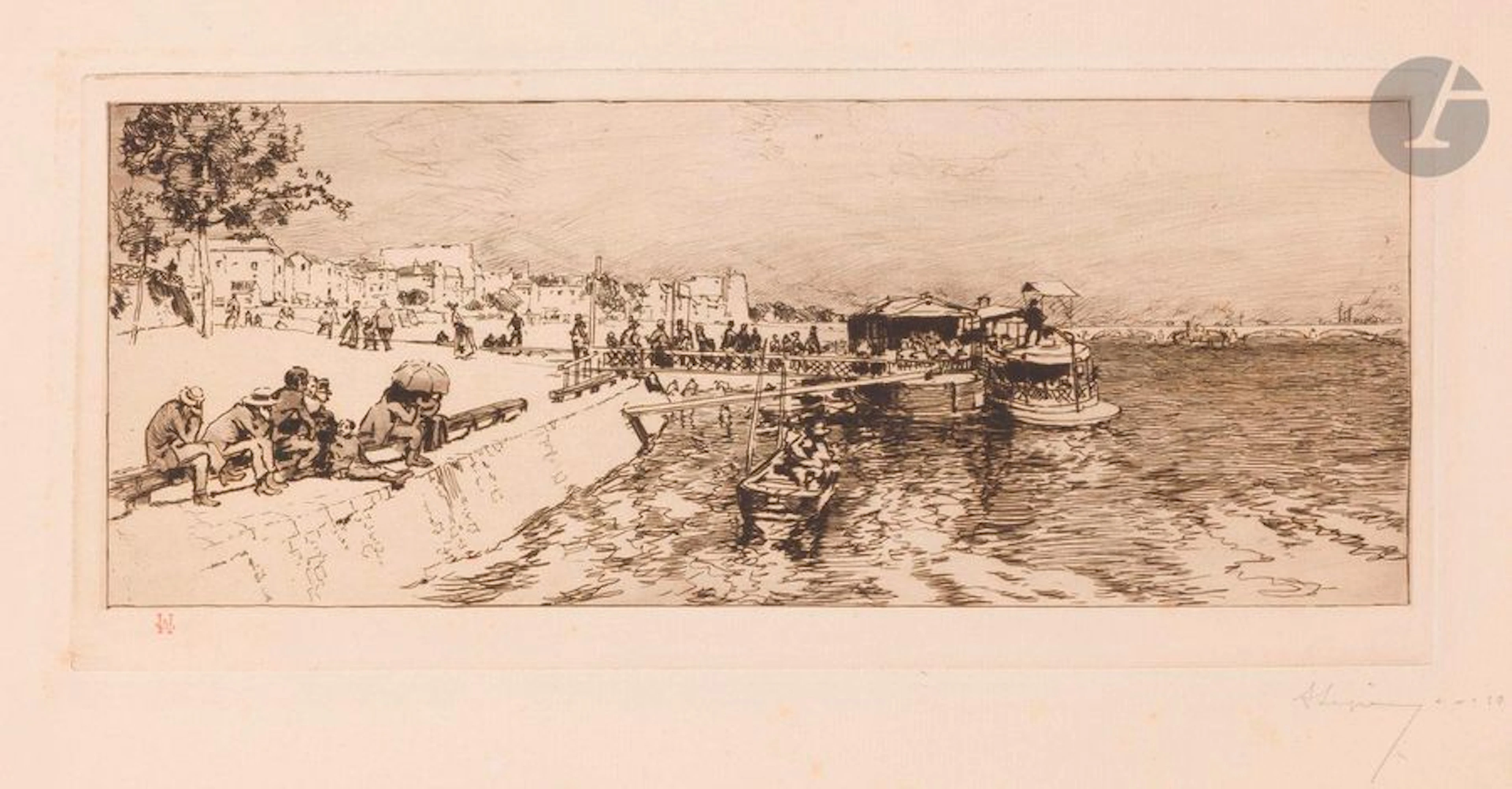 Auguste Lepère (1849-1918) Embarcadère, quai...