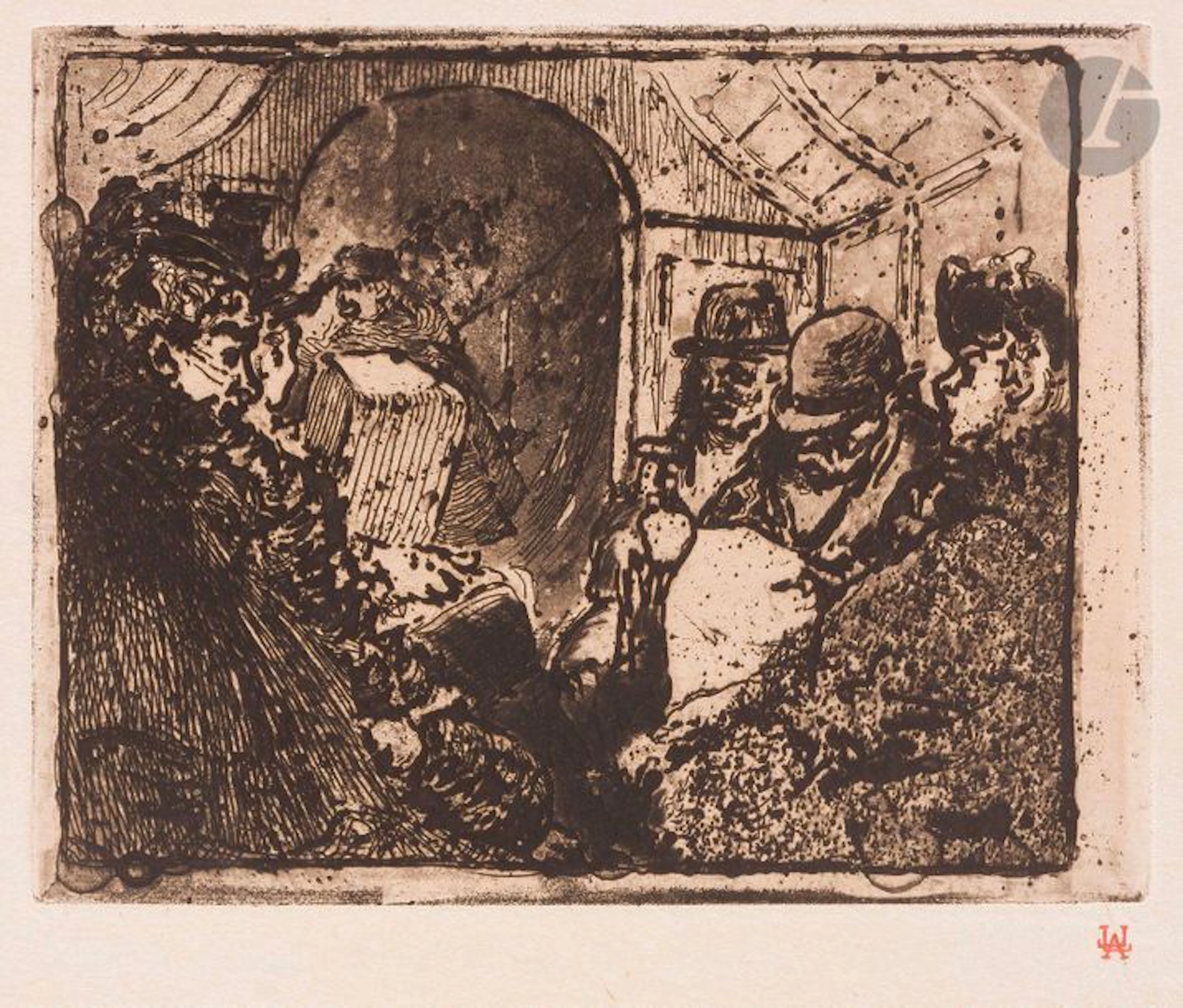 Auguste Lepère (1849-1918) Intérieur d’omnibus....