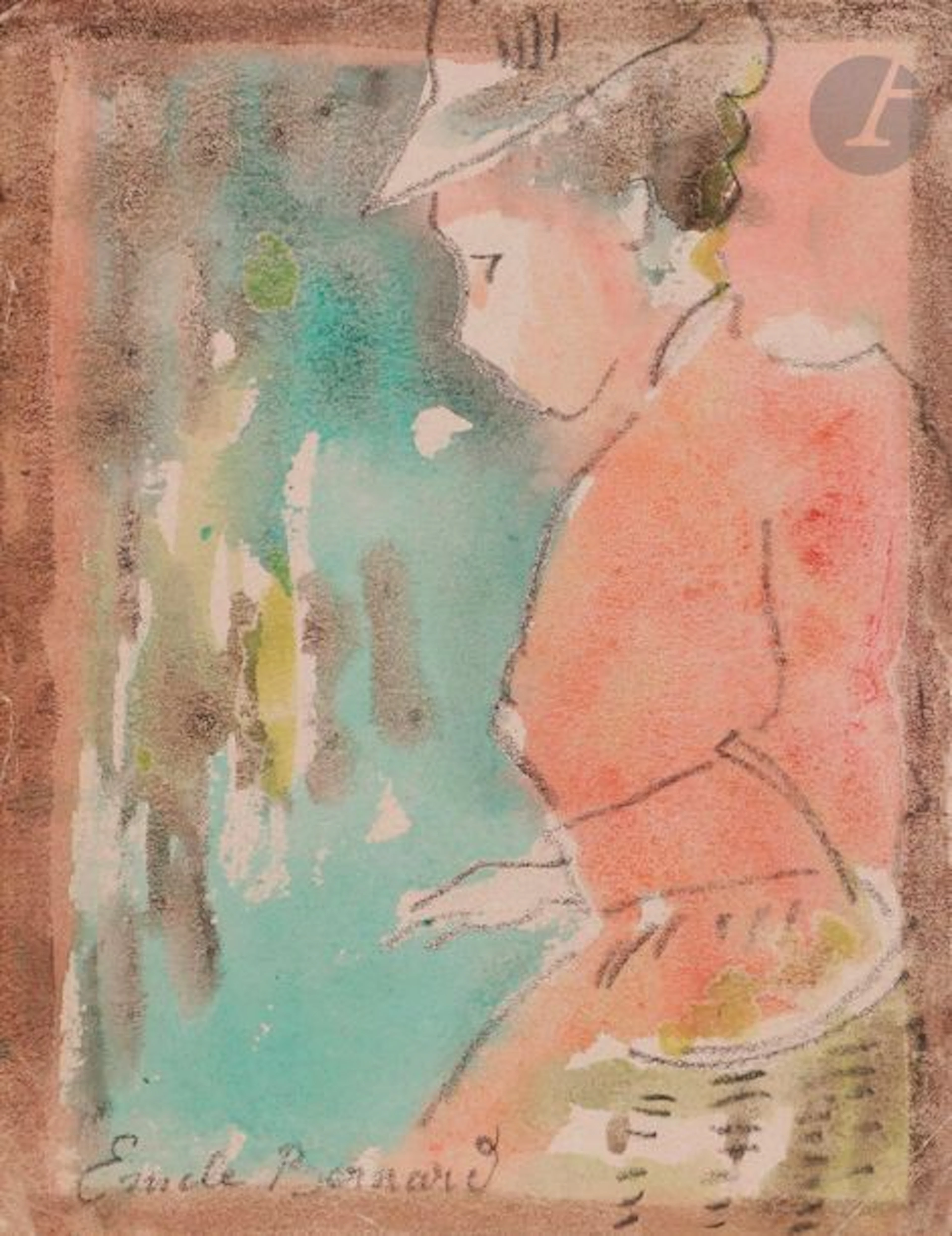 Émile BERNARD (1868-1941) Femme de profil...