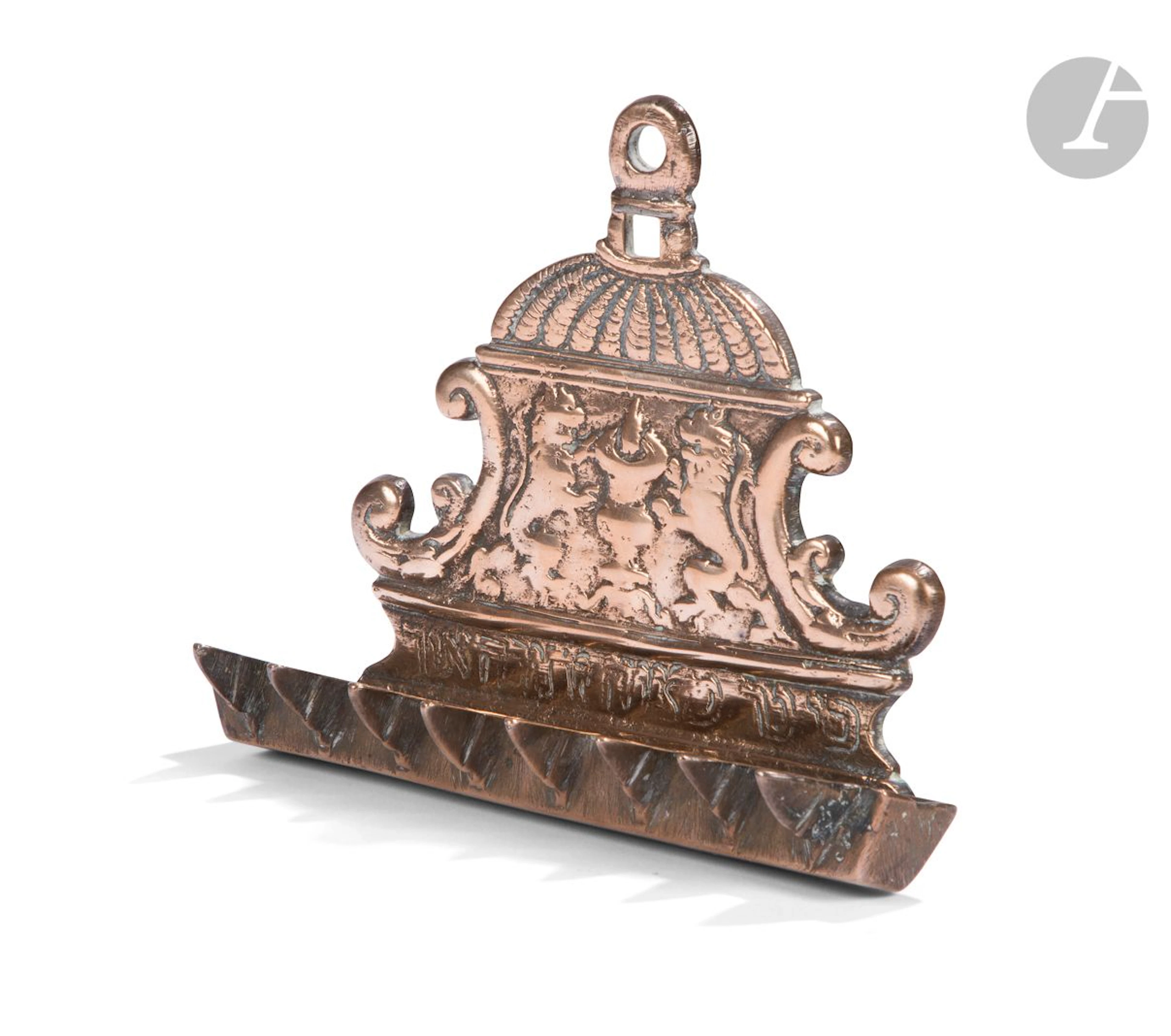 LAMPE DE HANOUCCA Bronze et laiton. Beau... - Lot 169 - Ader