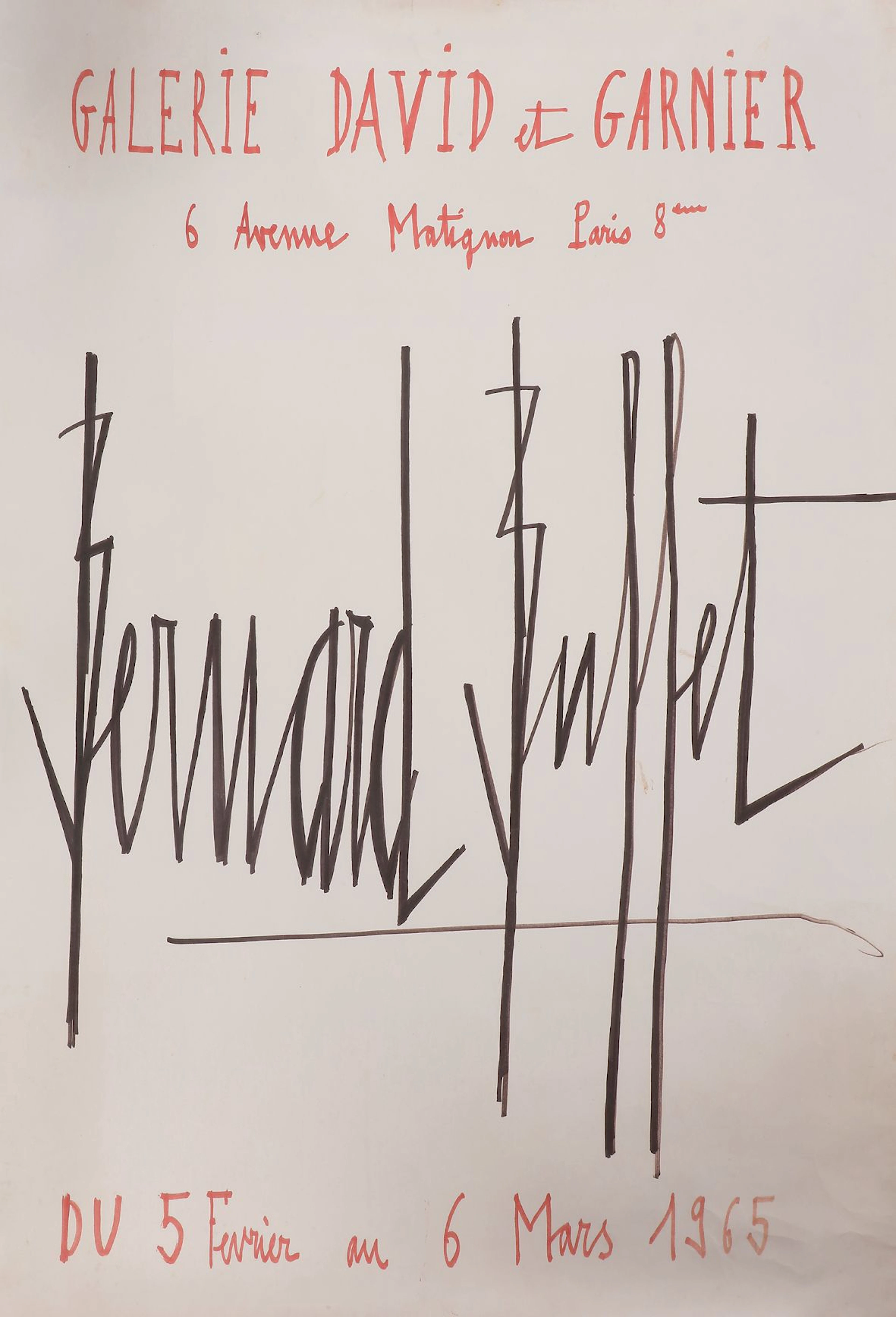 Bernard BUFFET. P.A.S., [début 1965] ; 99... - Lot 5 - Ader