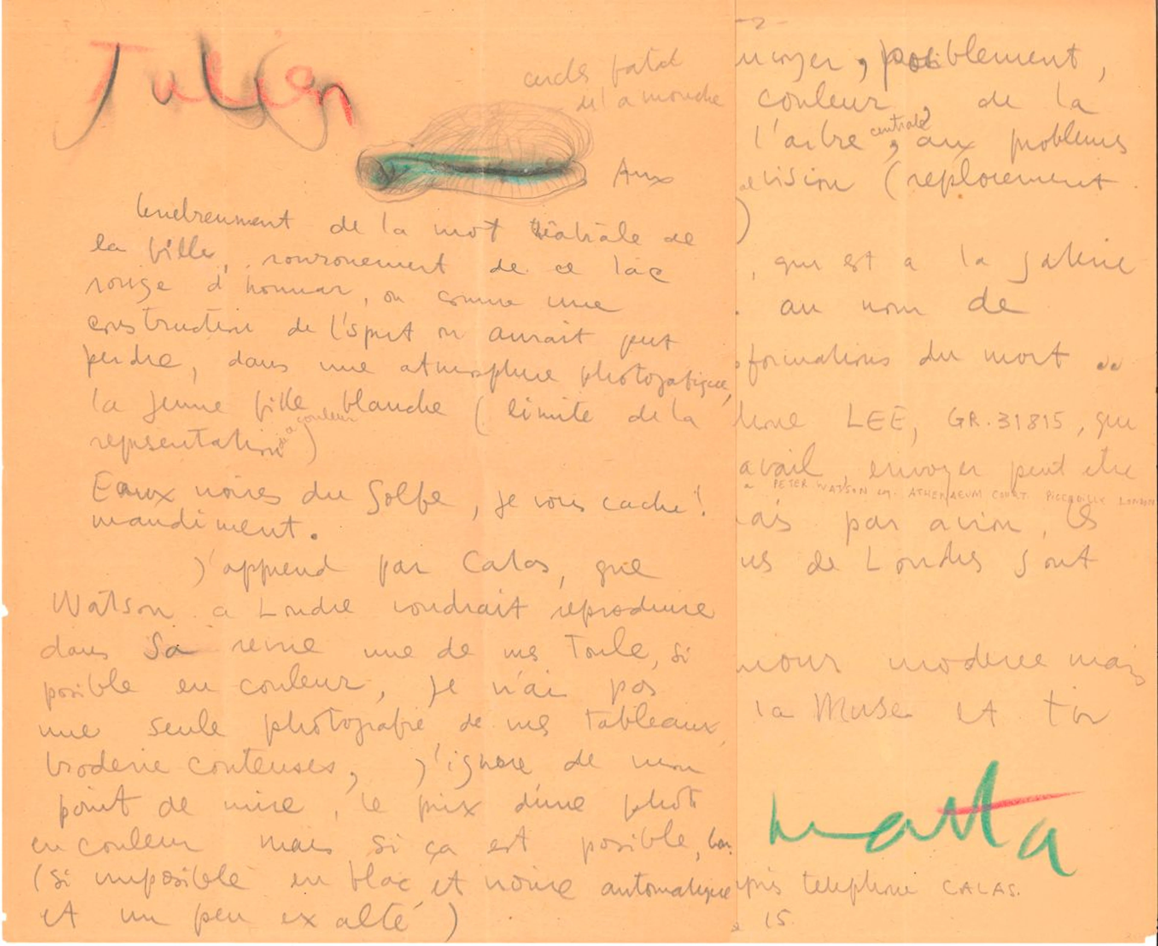 Roberto MATTA (1911-2002). L.A.S. avec dessin,... - Lot 26 - Ader