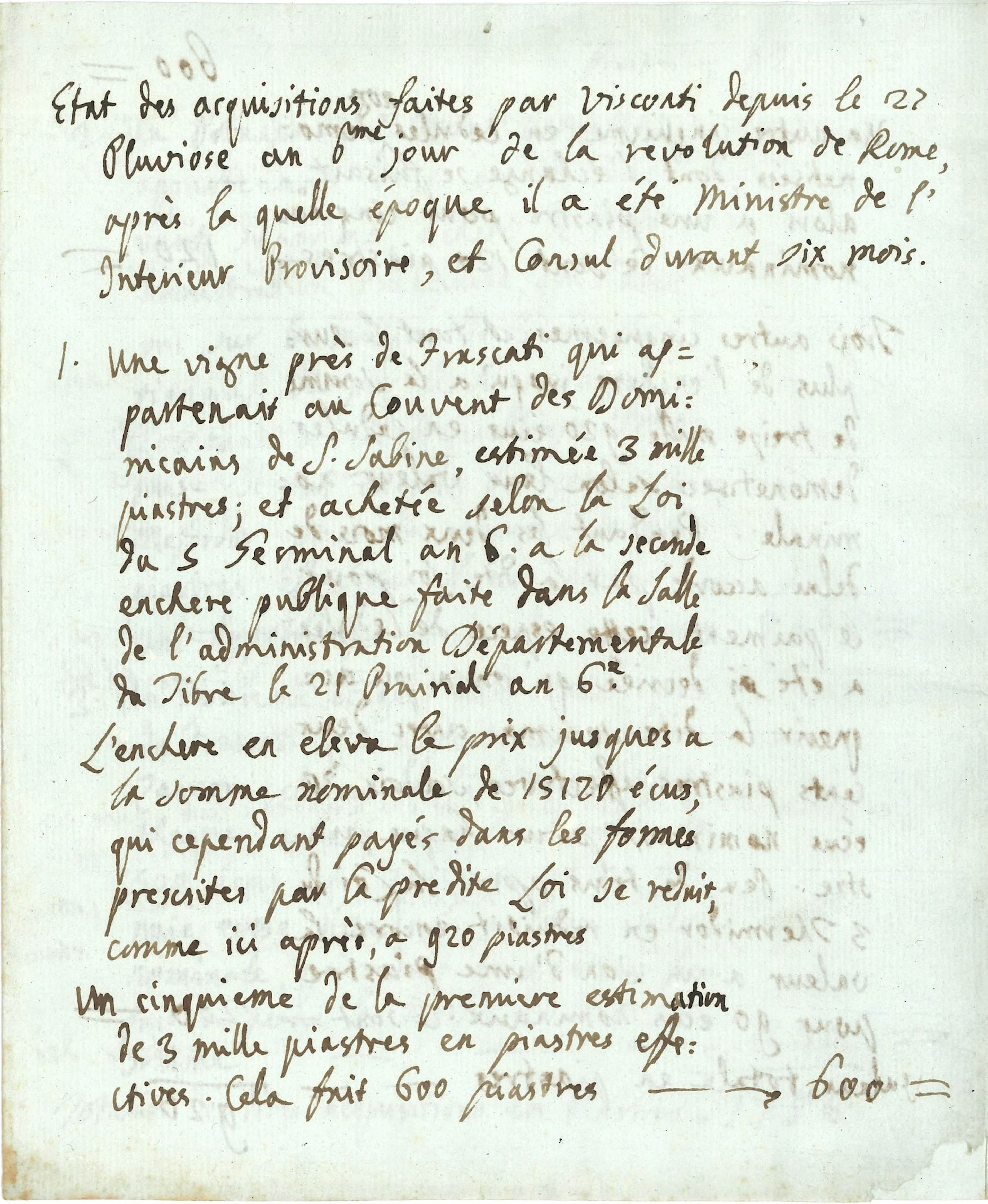 Ennius-Quirinus VISCONTI (1751-1818), archéologue,... - Lot 35 - Ader