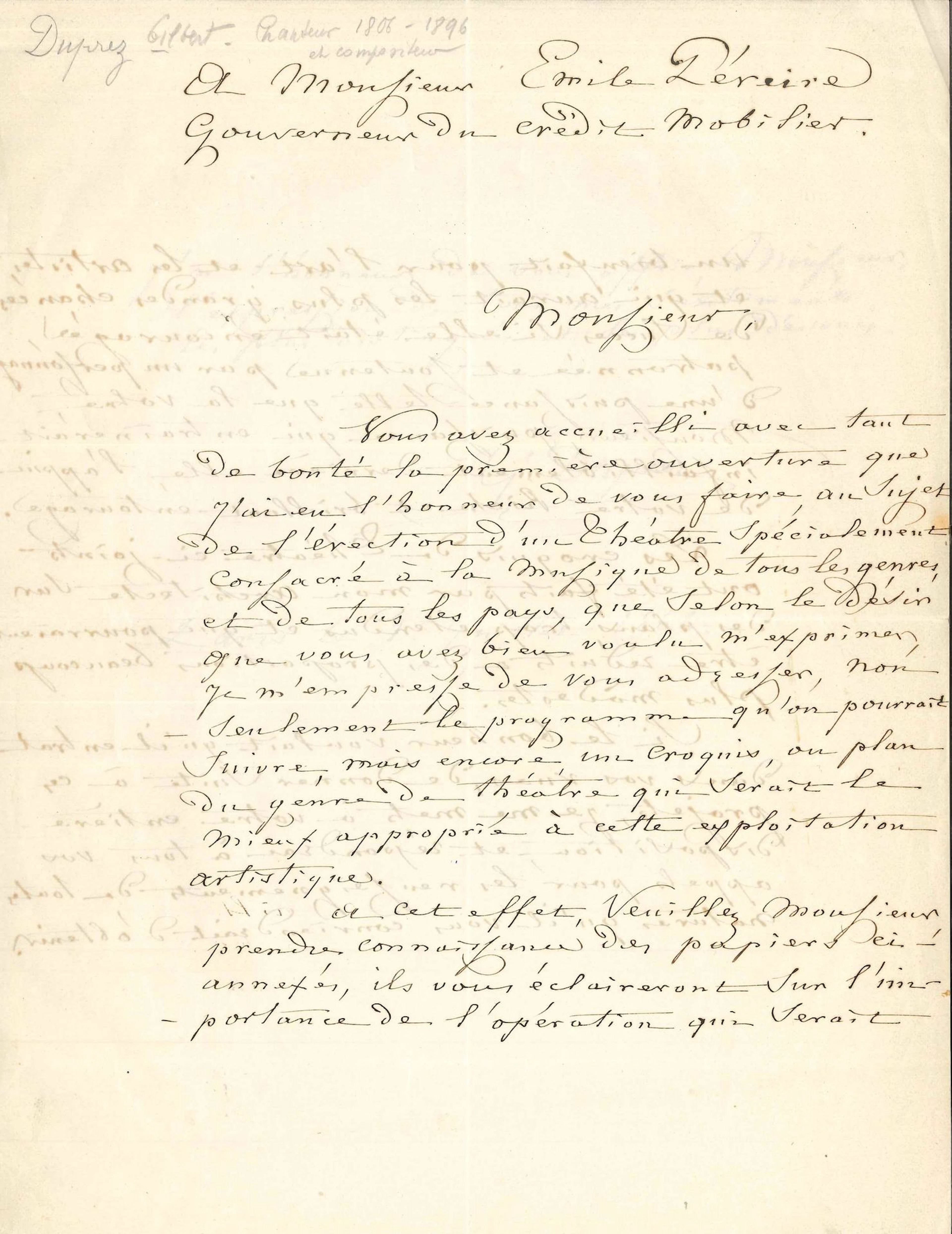 Gilbert DUPREZ (1806-1896) le grand ténor.... - Lot 48 - Ader