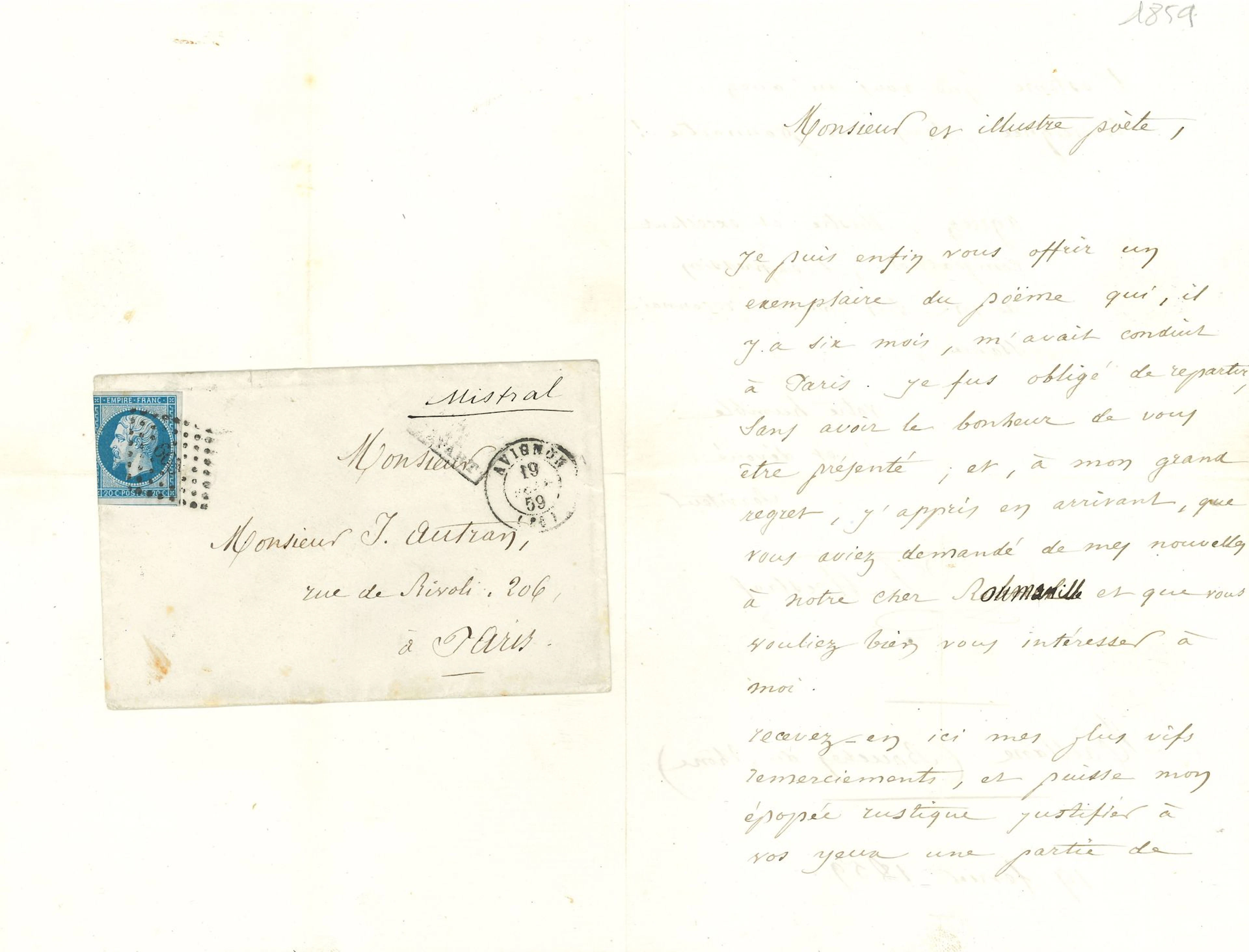 Frédéric MISTRAL (1830-1914). L.A.S., Maillane... - Lot 136 - Ader