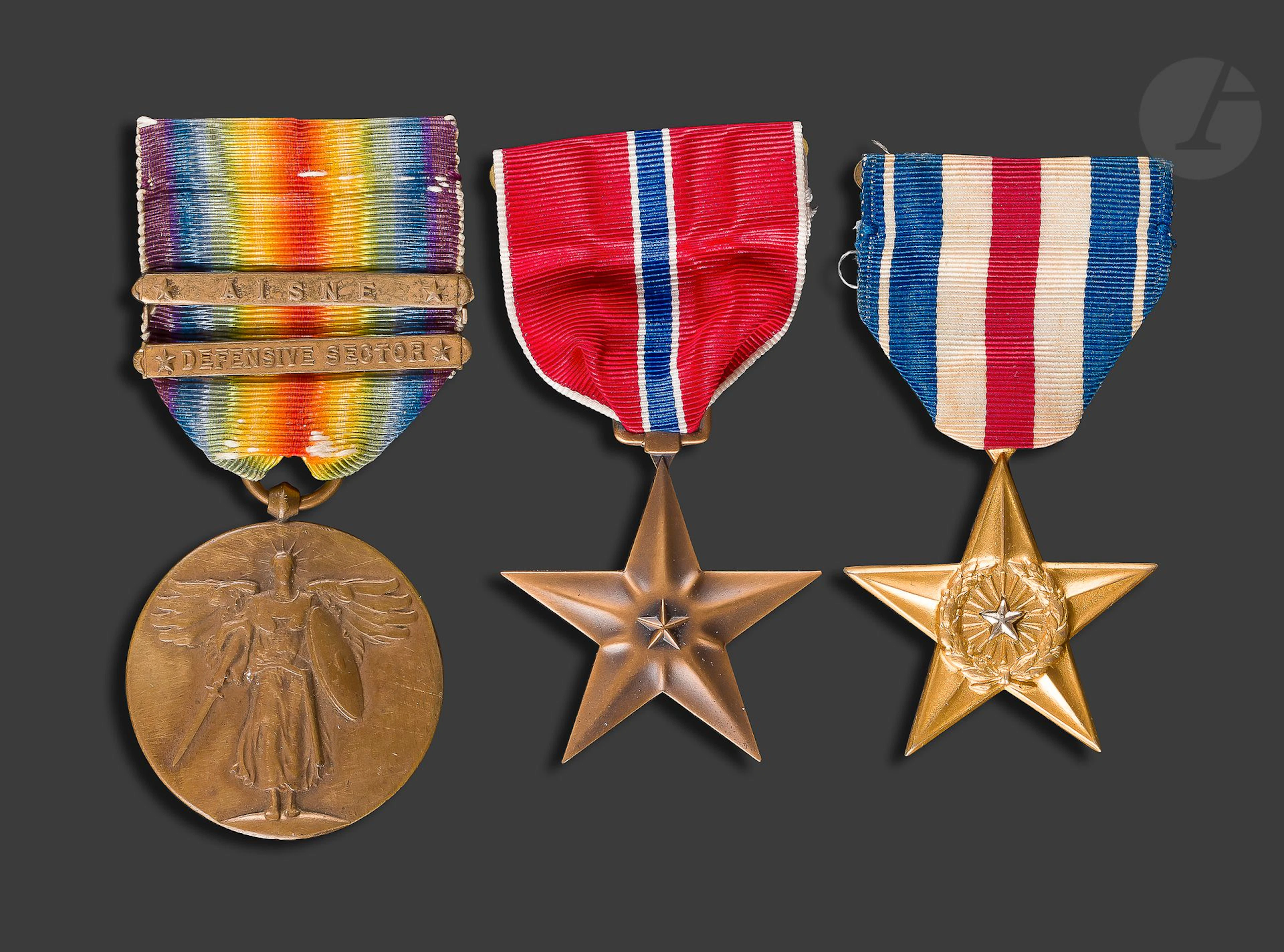 U.S.A. Trois médailles : - Médaille interalliée... - Lot 333 - Ader
