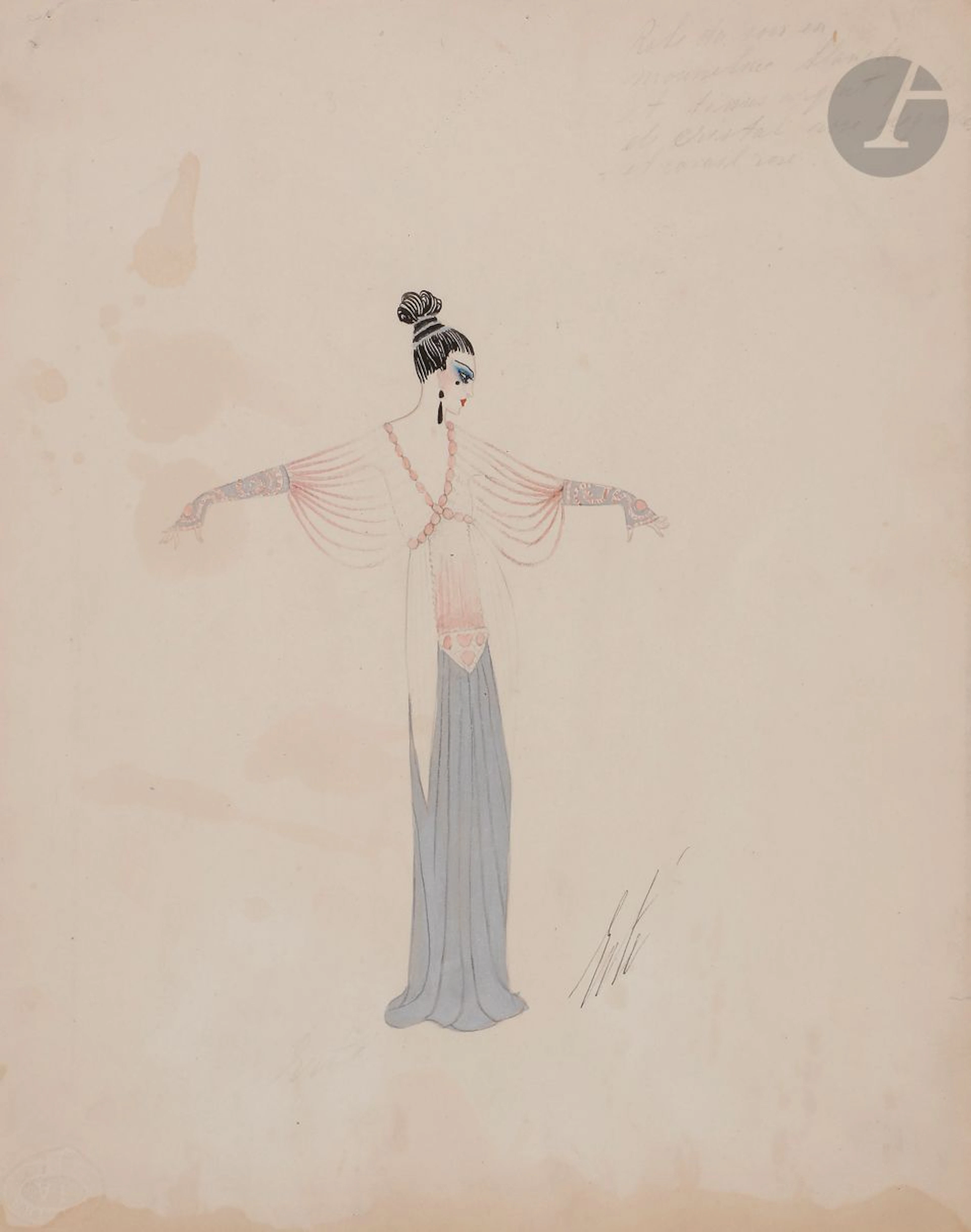 Romain de Tirtoff dit ERTÉ (1892-1990) Robe... - Lot 5 - Ader
