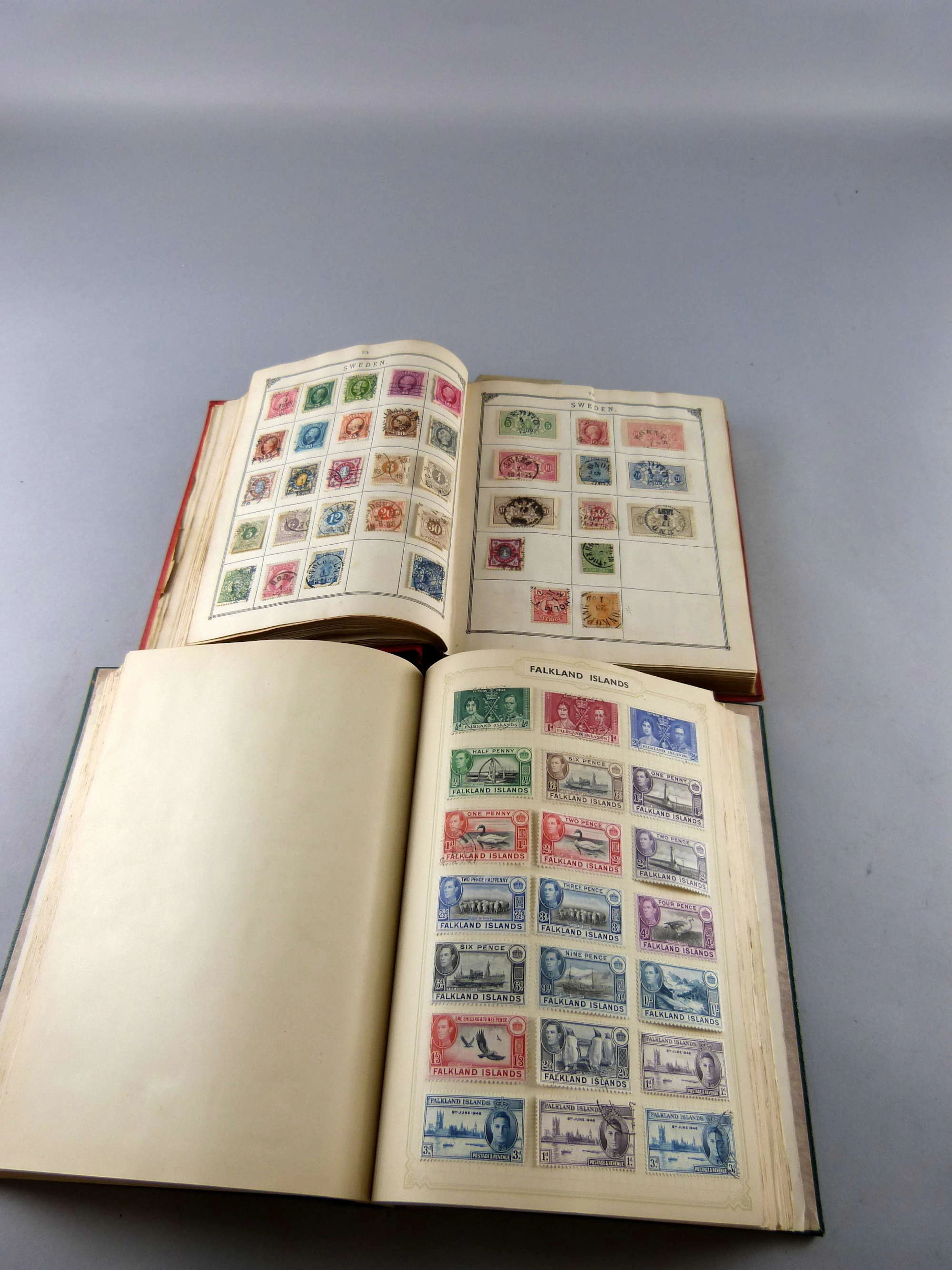 Extensive all world collection of stamps housed in two cartons; includes British Empire