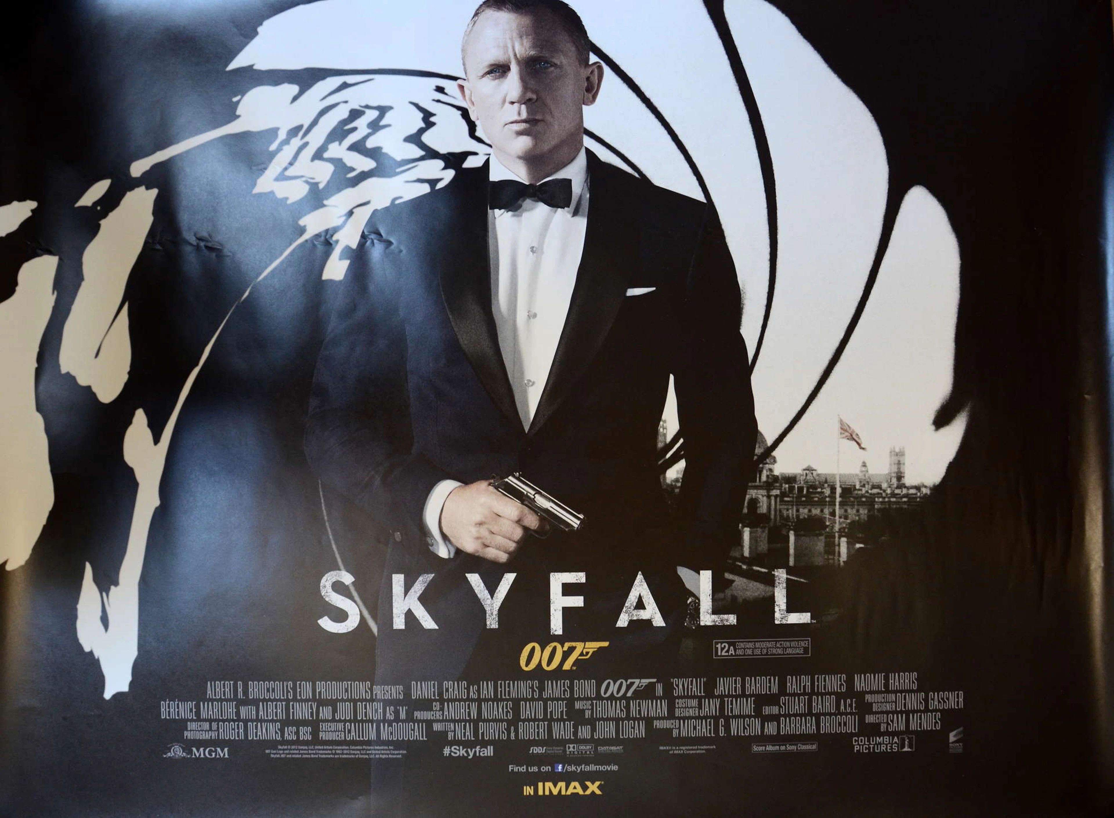 Over 30 modern film posters with over 20 double sided Quads including James Bond Skyfall & The World Is Not Enough