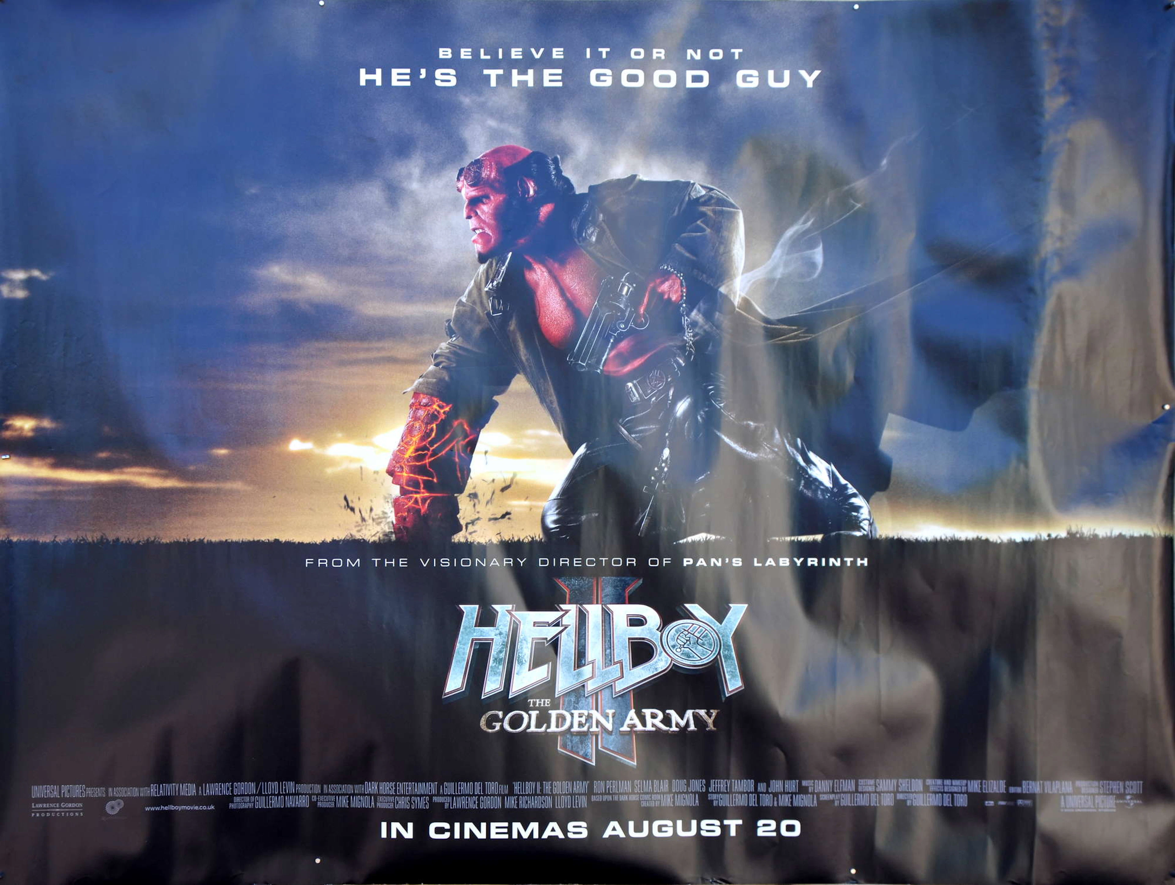 250+ mainly British Quad film posters including Hellboy
