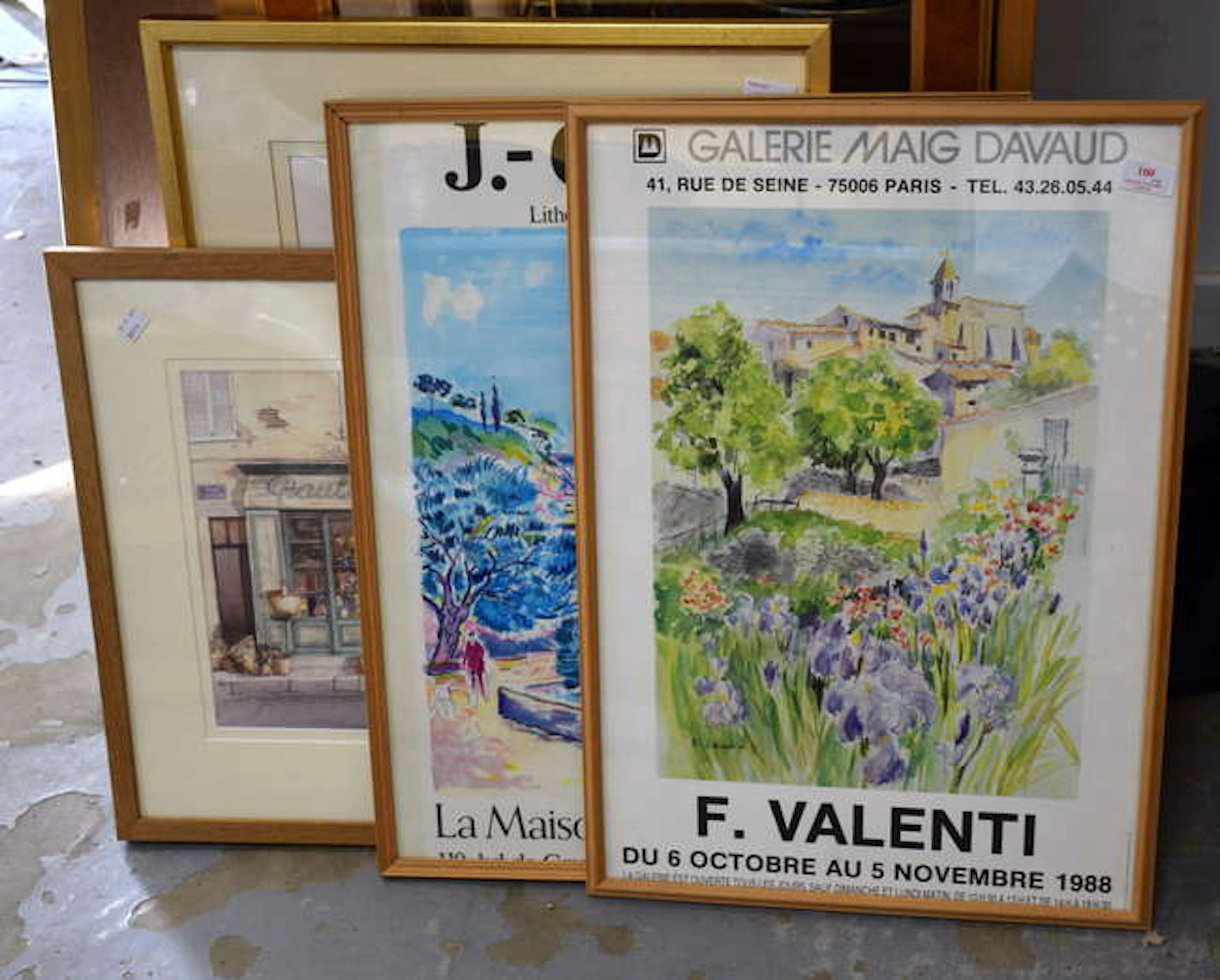 Four framed prints including Simon Dolby 'Paulette