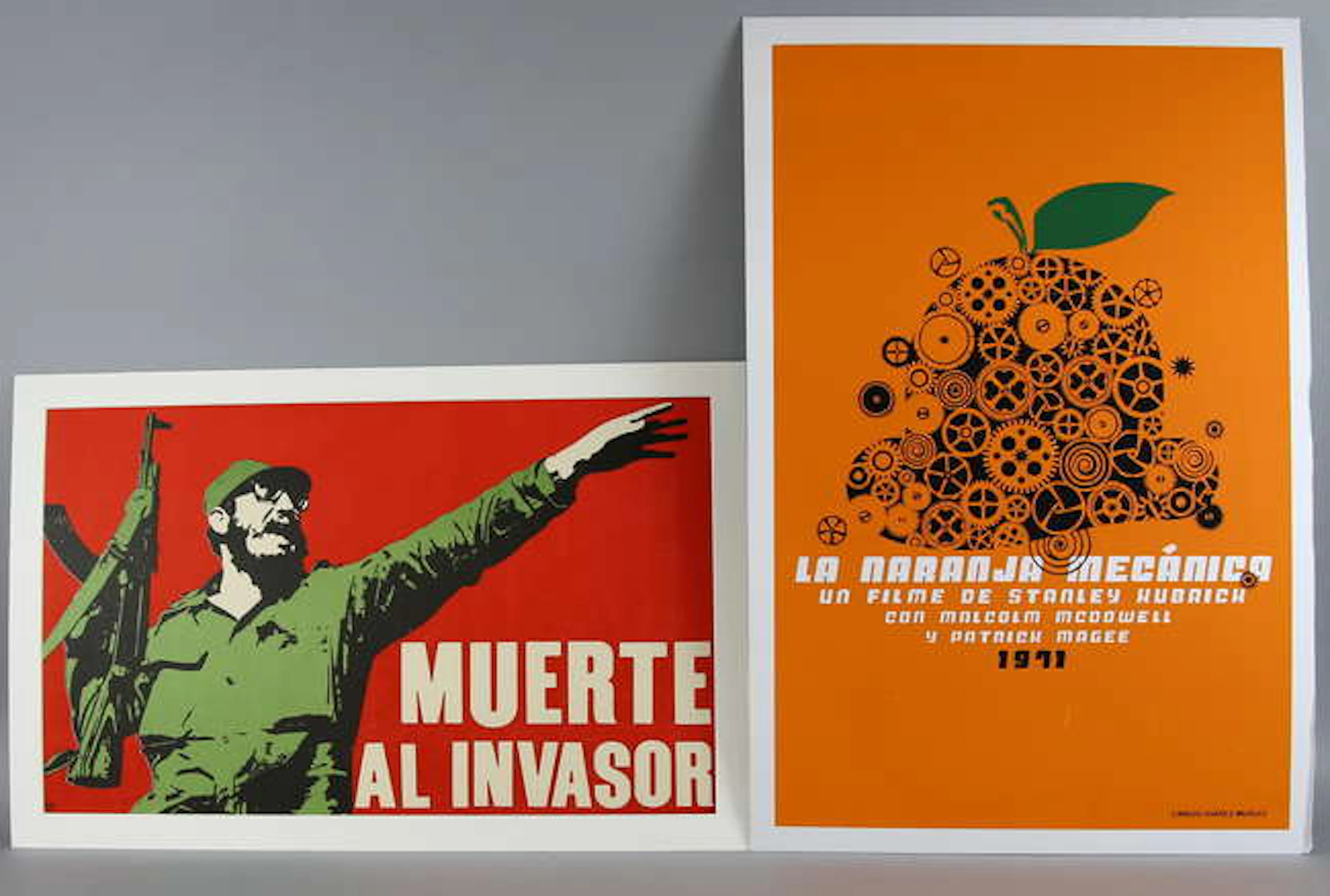5 Cuban film posters including Muerte Al Invasor