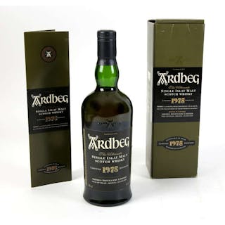 A bottle of Ardbeg The Ultimate Single Islay Malt Scotch Whisky