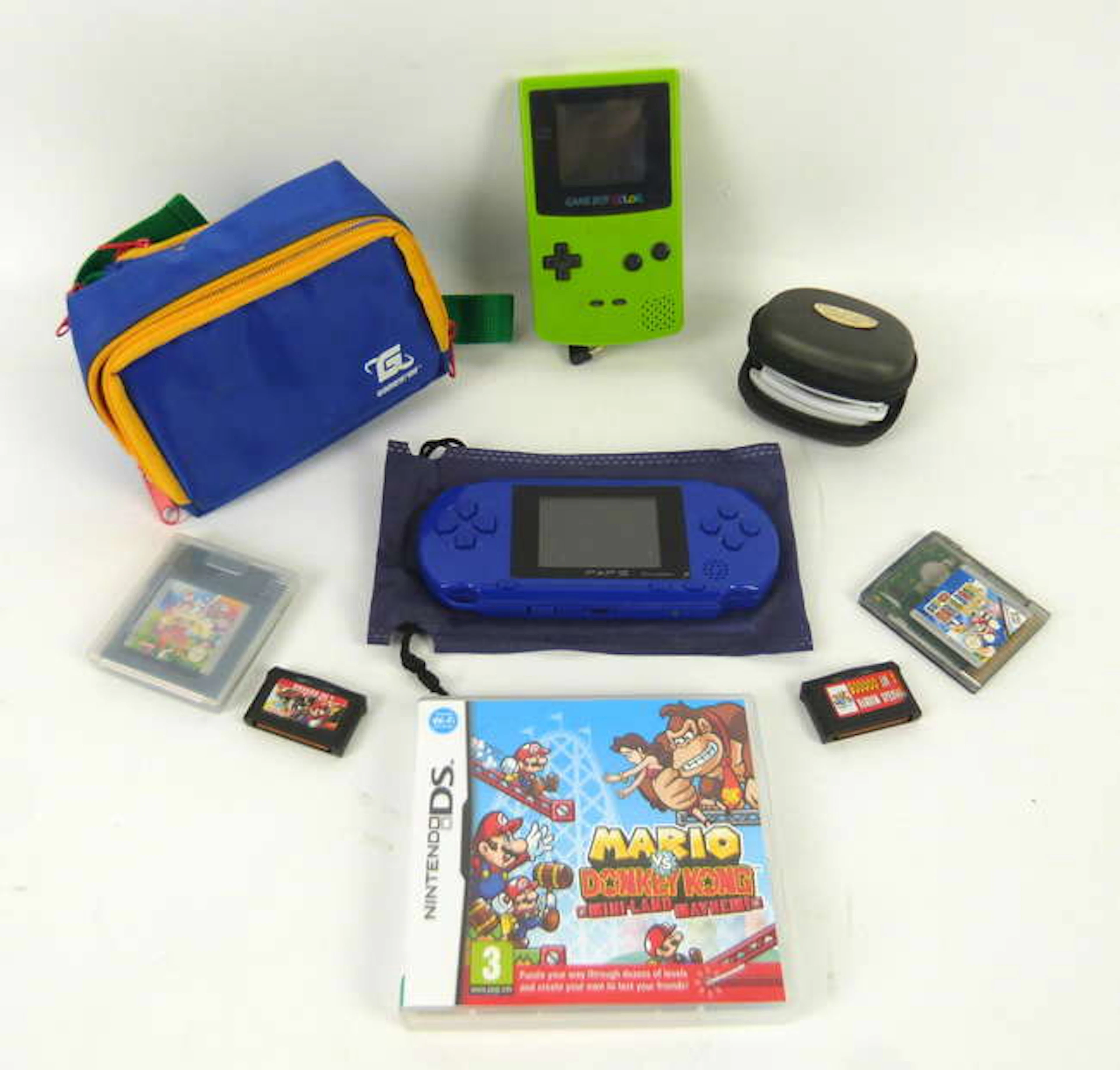 Collection of retro gaming consoles